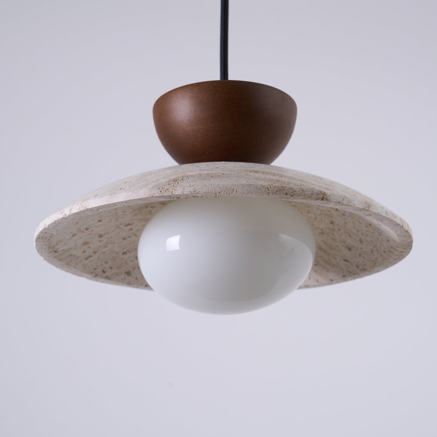 Natural Travertine Stone Pendant Light – Minimalist Ceiling Light