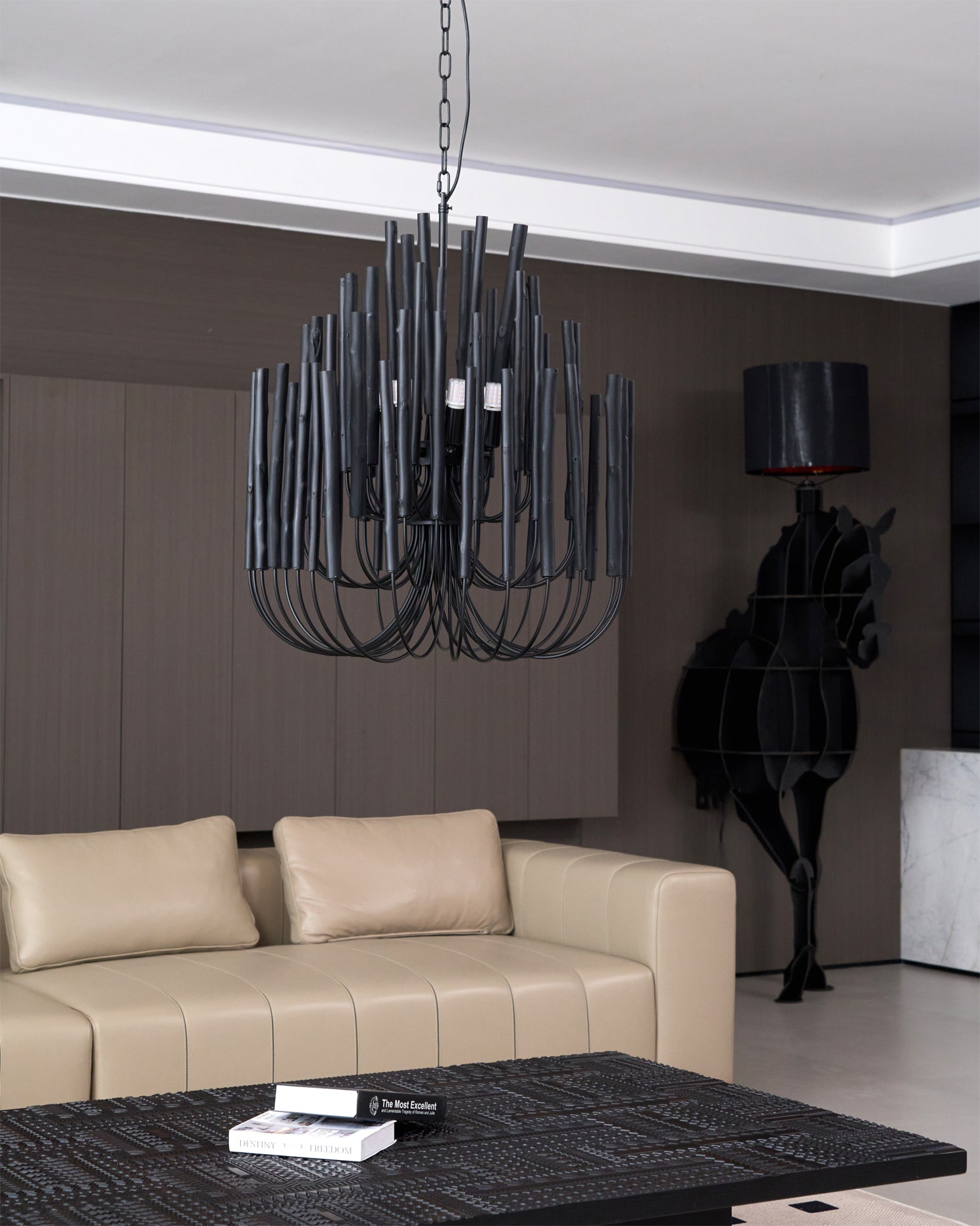 Multi-Stick Ceiling Chandelier – Cluster Pendant Light