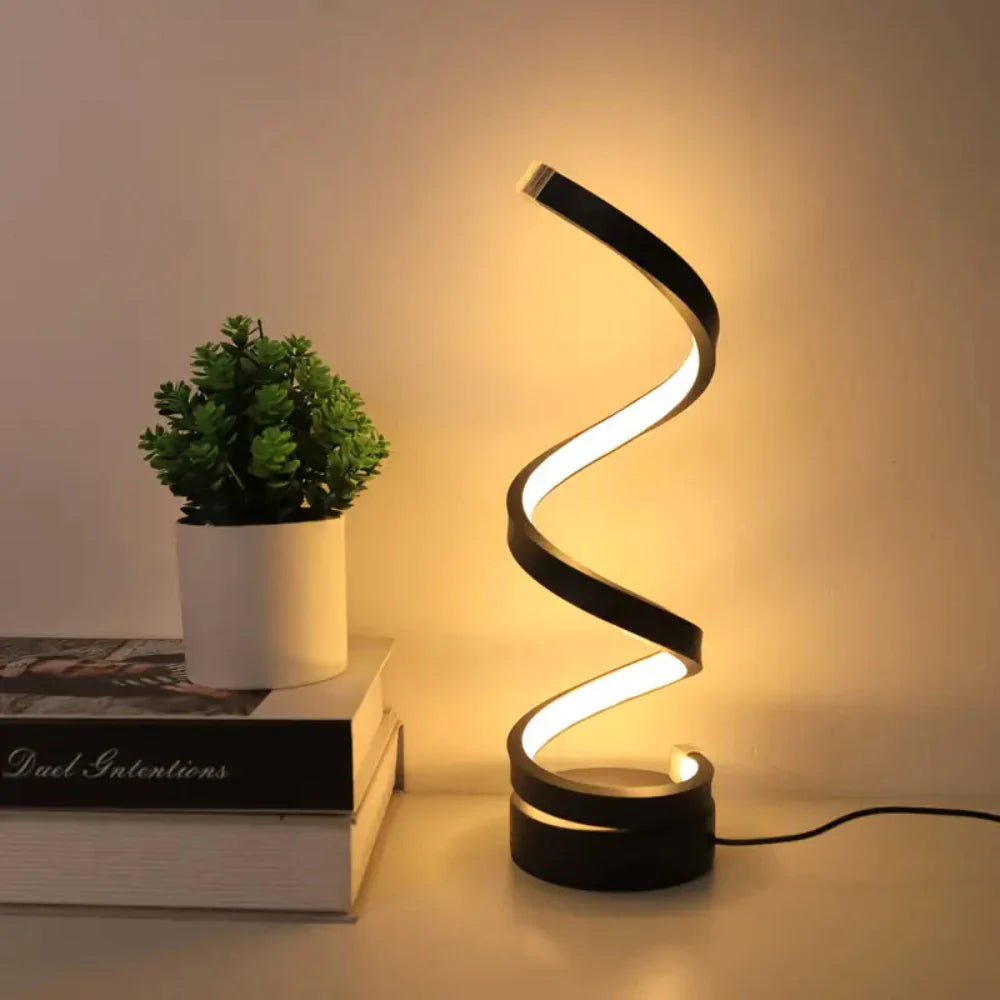 Spiral LED Desk Lamp | Modern Table Lighting