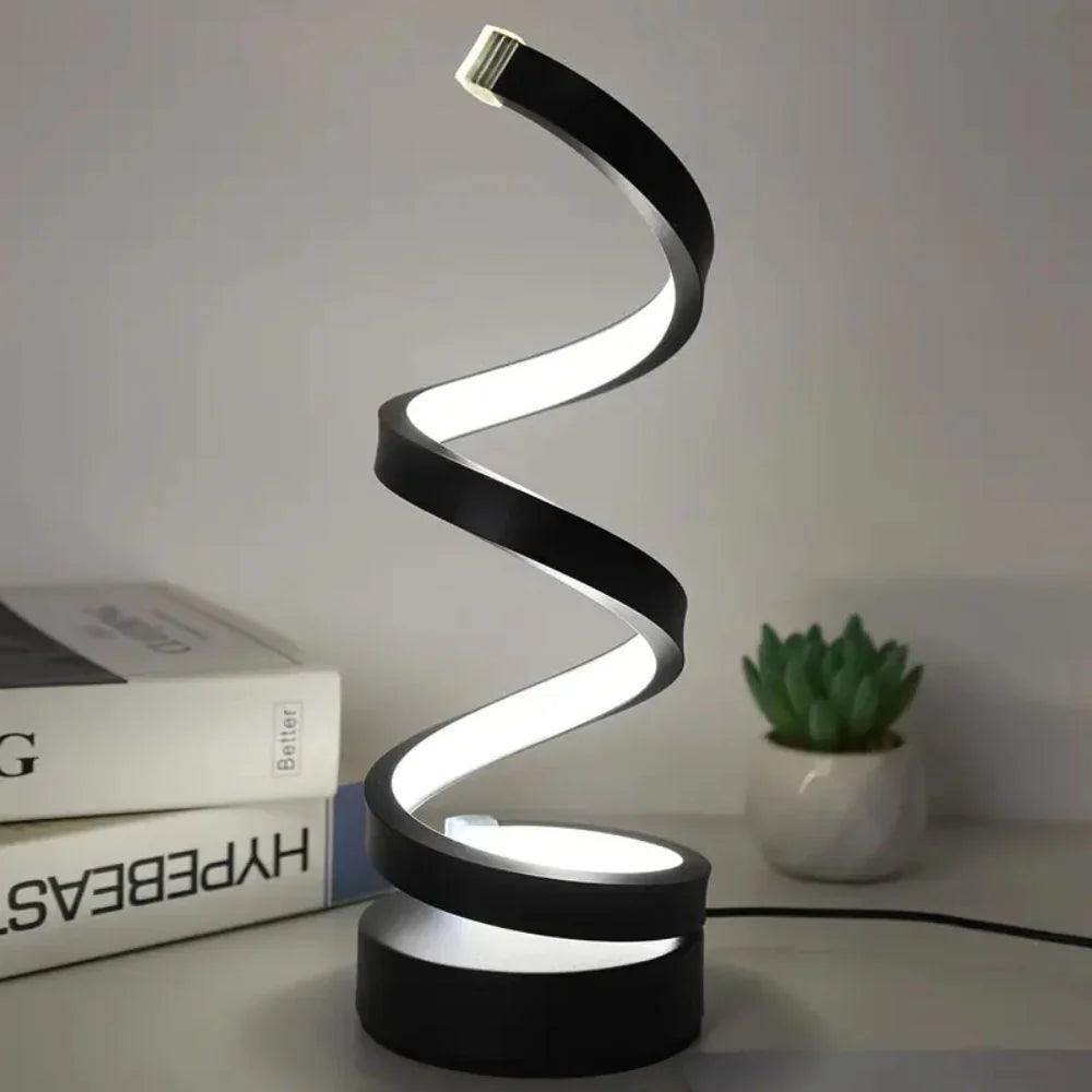 Spiral LED Desk Lamp | Modern Table Lighting
