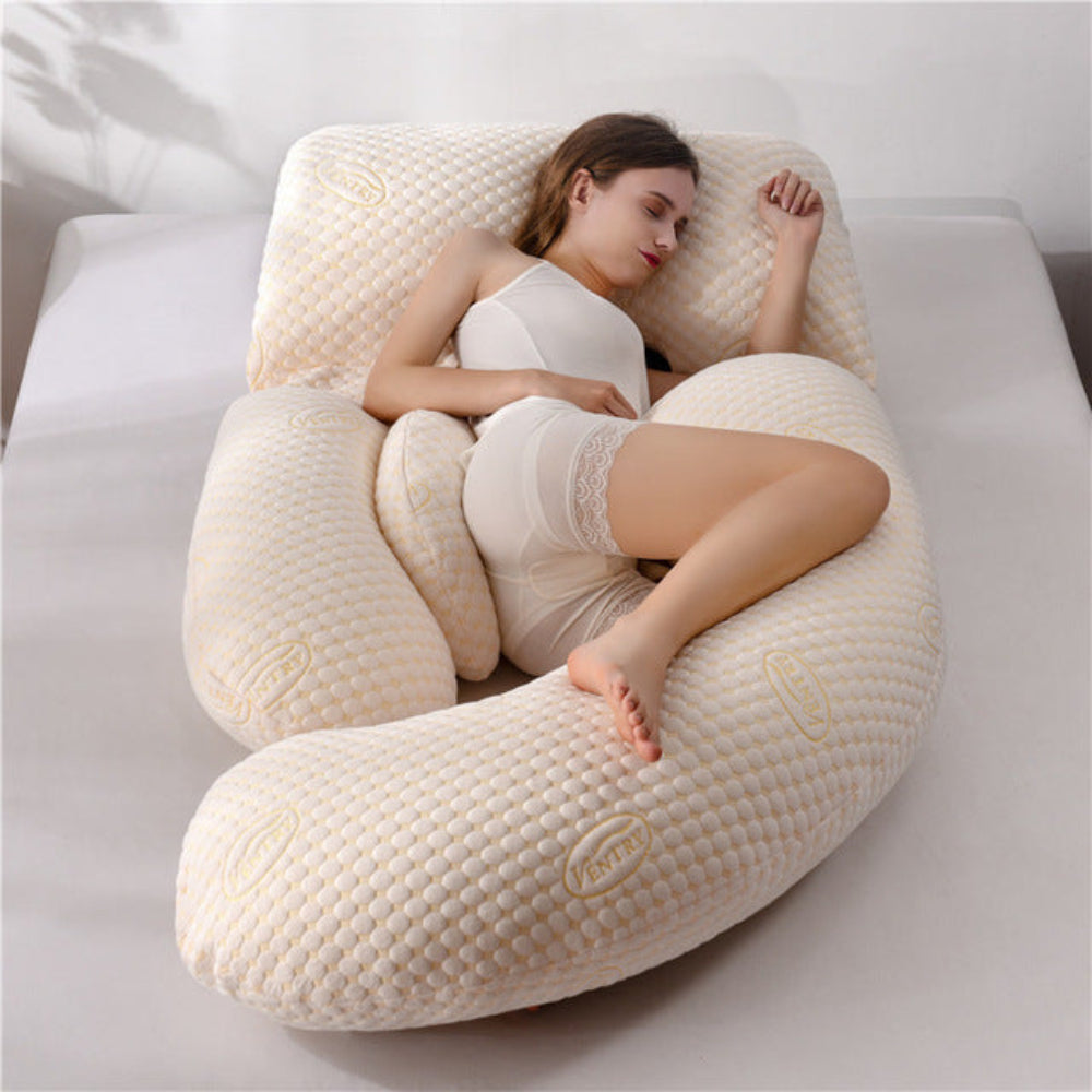 U-Shaped Full-Body Support Pregnancy Pillow