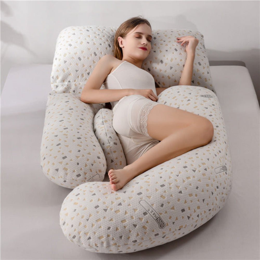 U-Shaped Full-Body Support Pregnancy Pillow