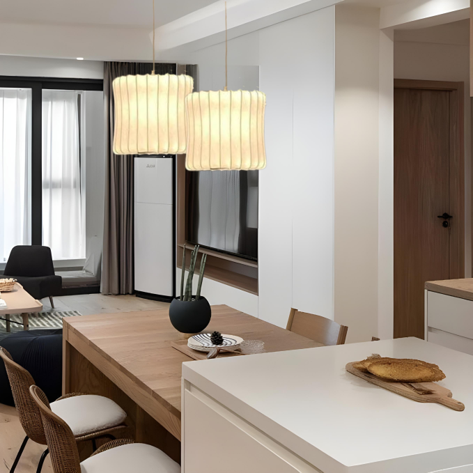 Chinese-Style Silk Pendant Lamp