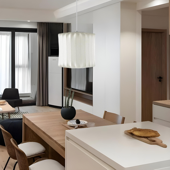 Chinese-Style Silk Pendant Lamp