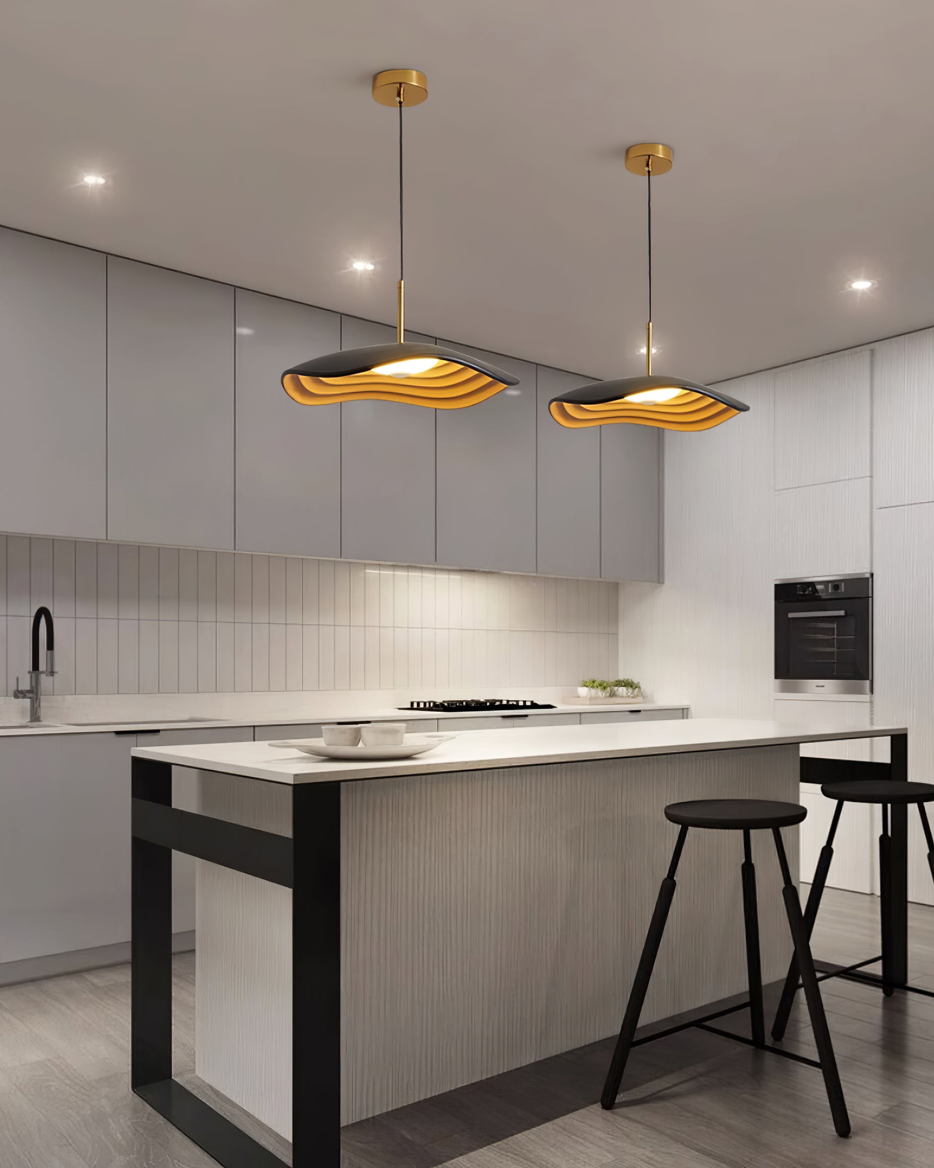 Sleek Resin Pendant Light – Sloped Ceiling Light Fixture