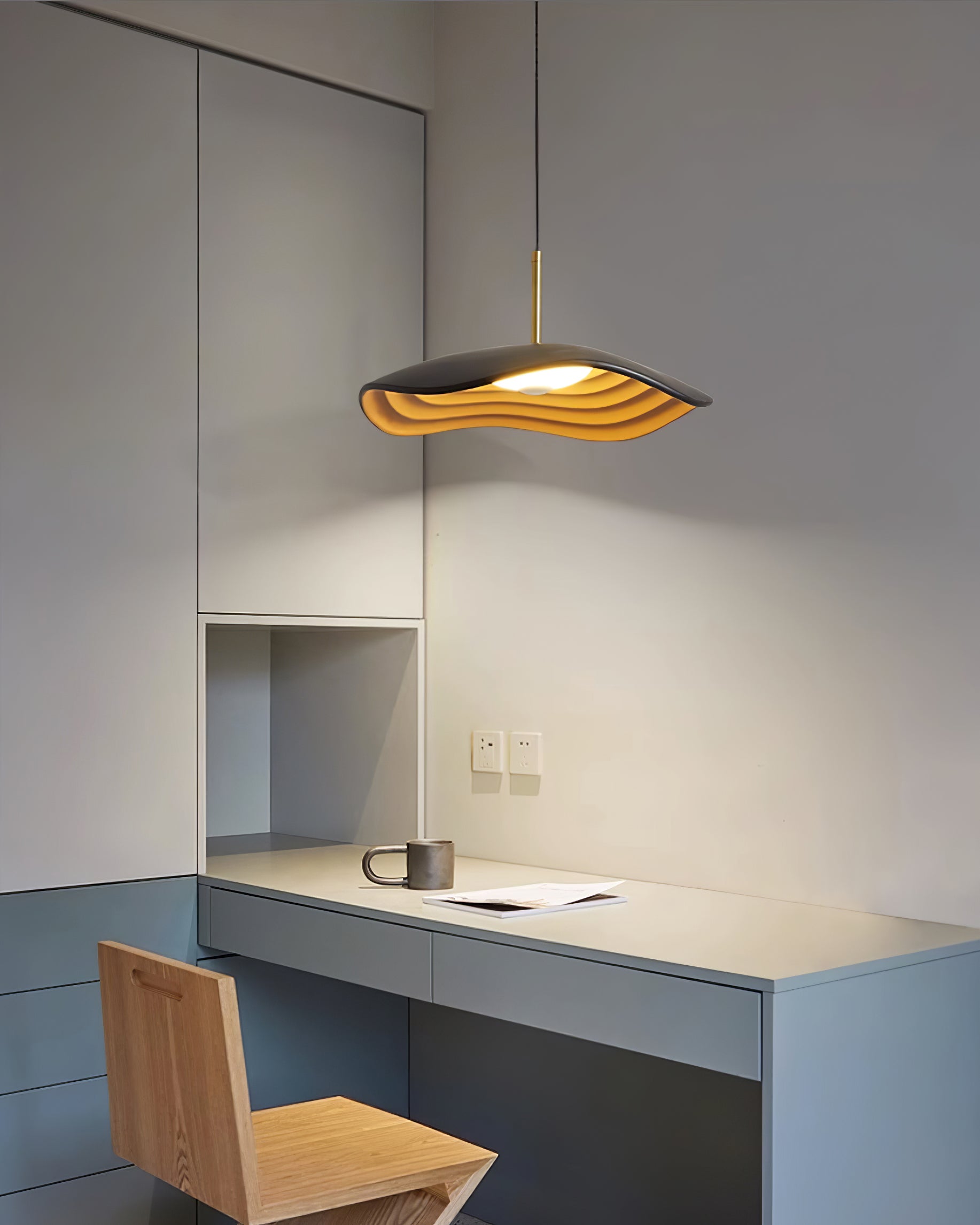 Sleek Resin Pendant Light – Sloped Ceiling Light Fixture
