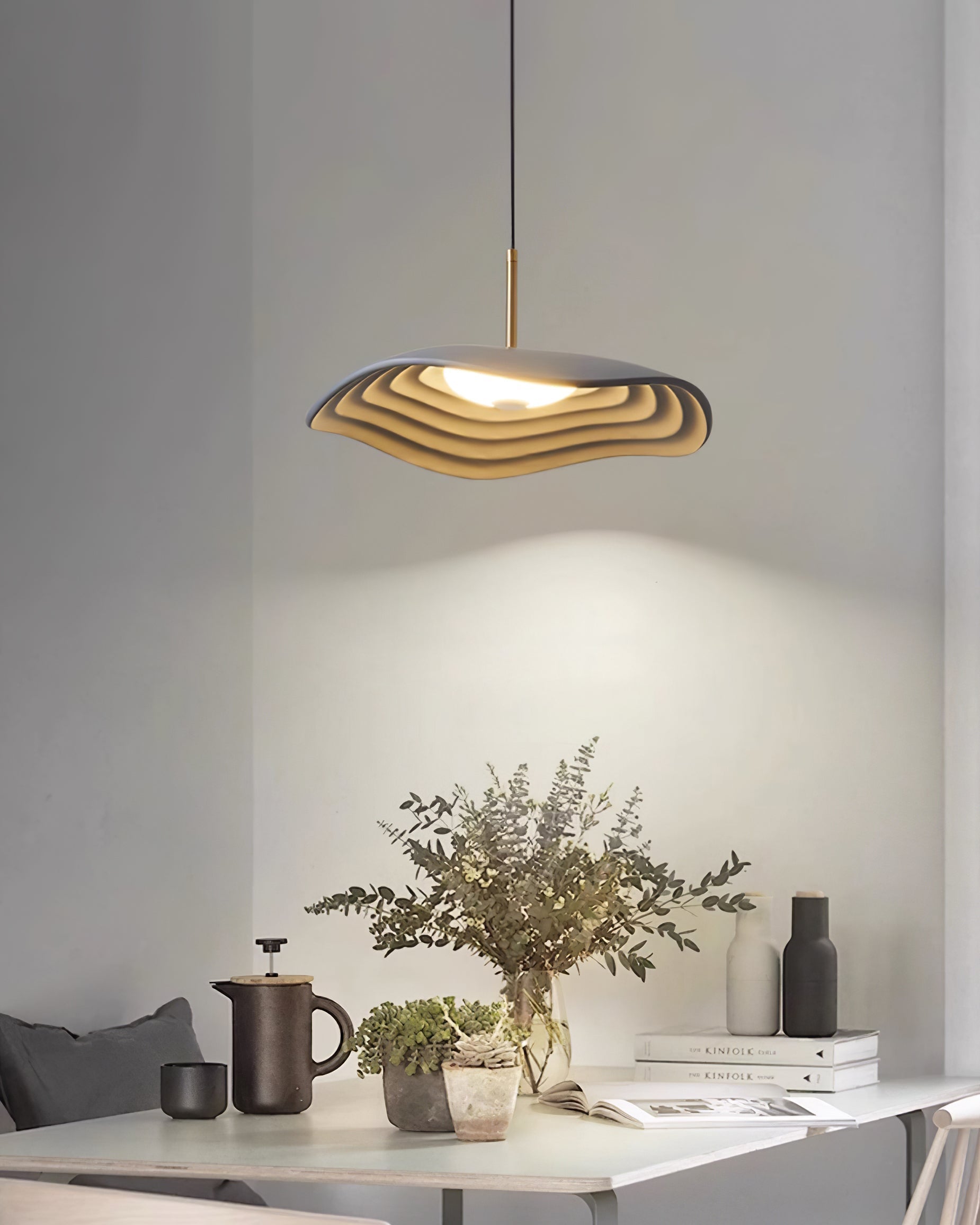 Sleek Resin Pendant Light – Sloped Ceiling Light Fixture