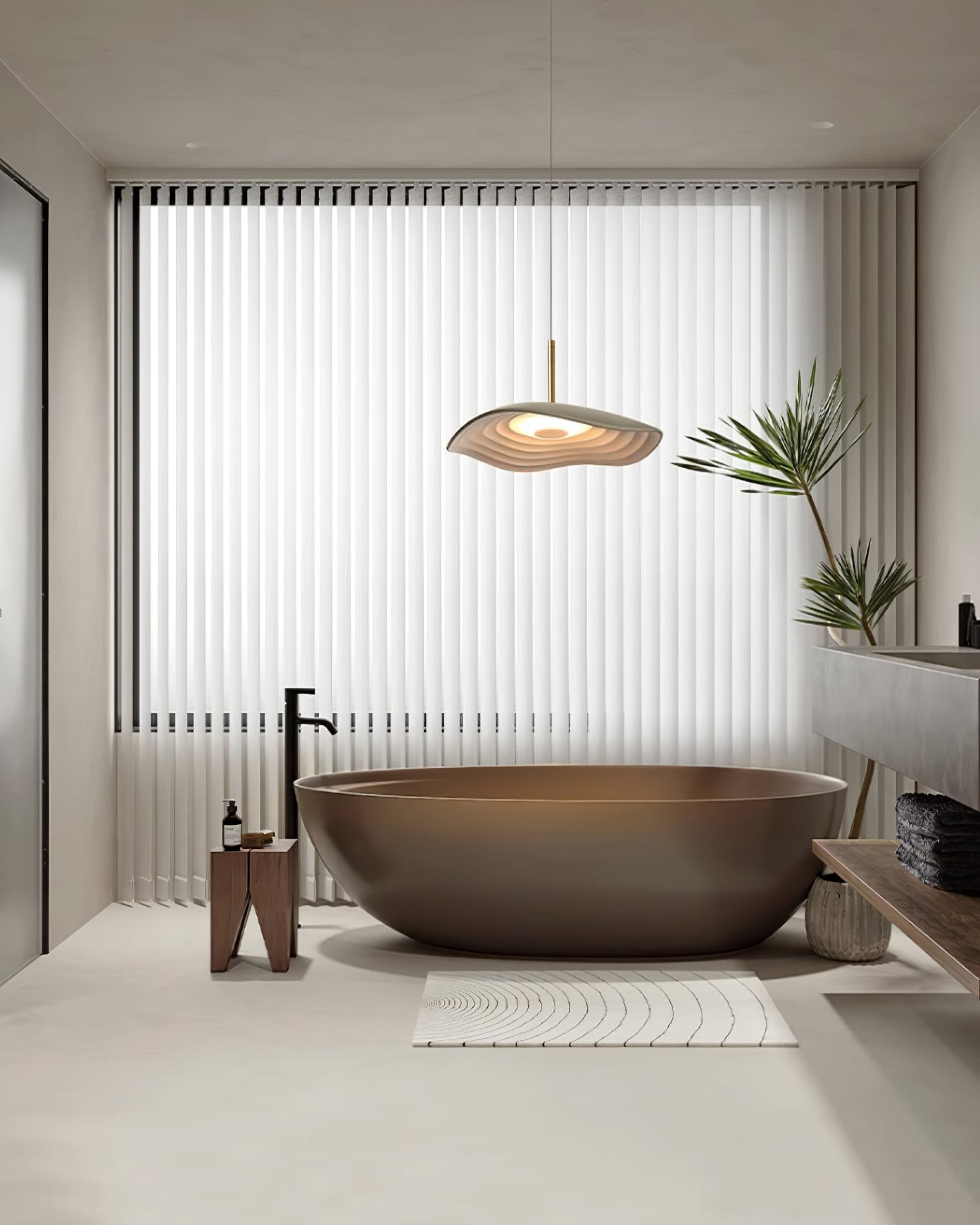 Sleek Resin Pendant Light – Sloped Ceiling Light Fixture