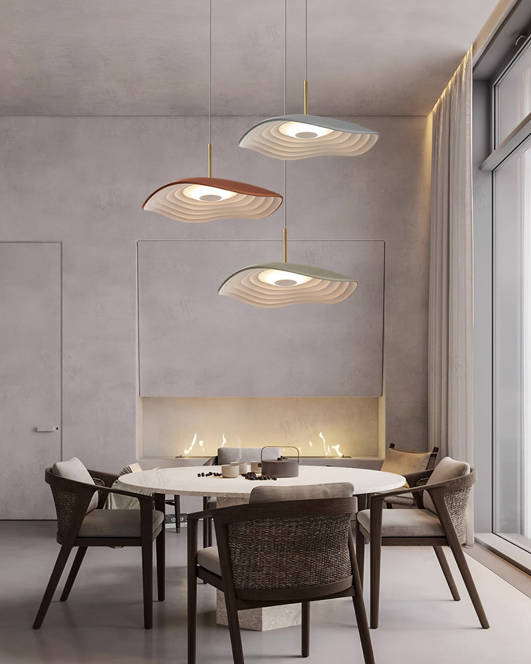 Sleek Resin Pendant Light – Sloped Ceiling Light Fixture