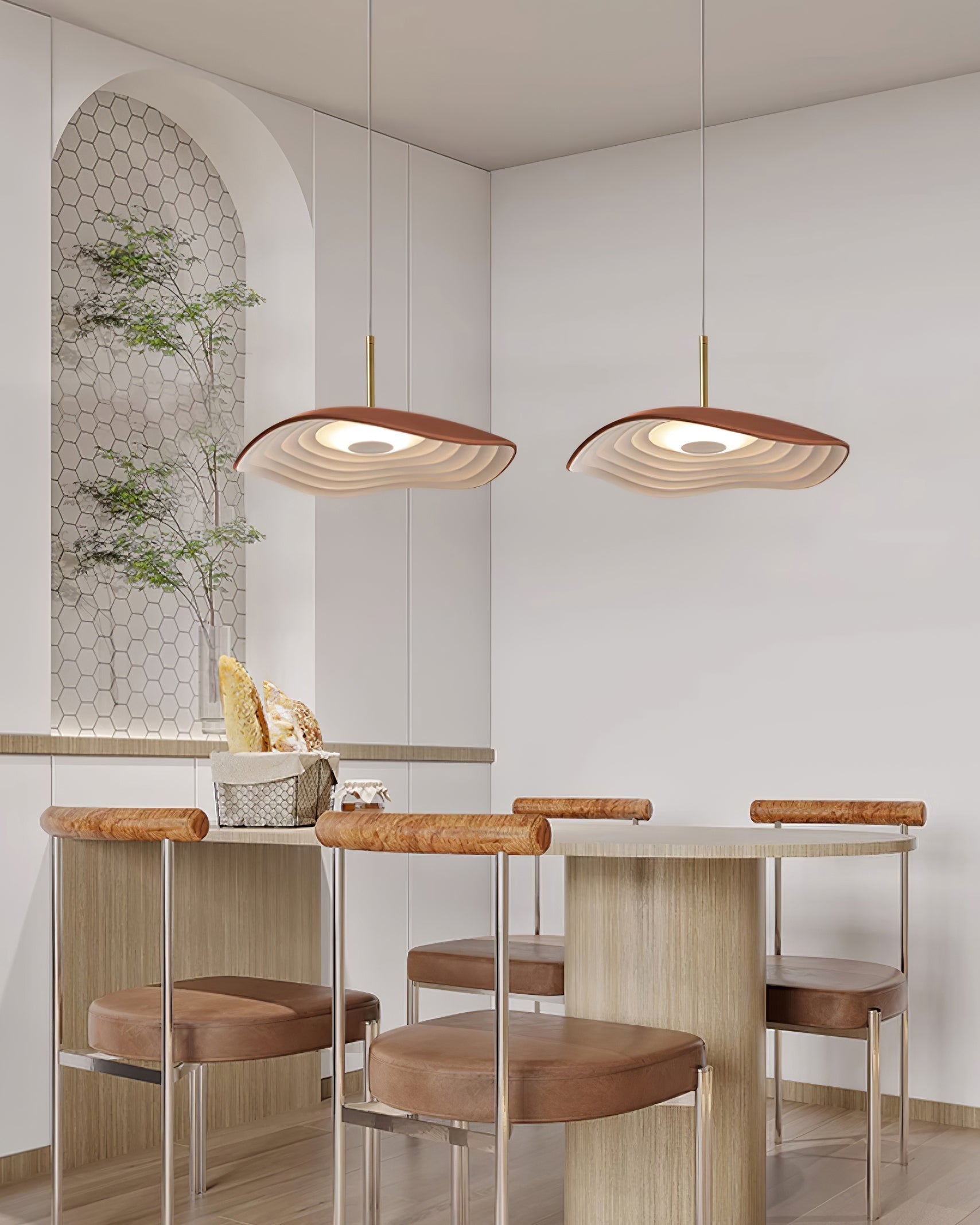 Sleek Resin Pendant Light – Sloped Ceiling Light Fixture