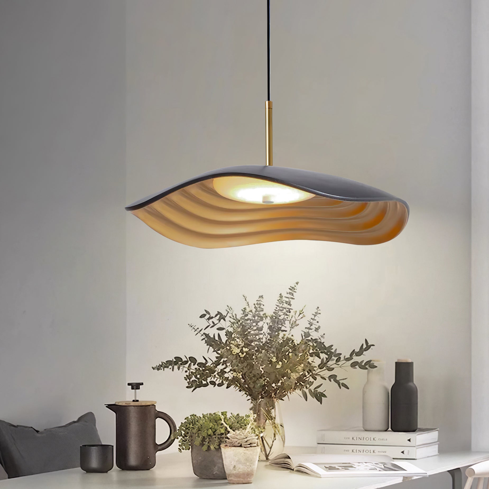 Sleek Resin Pendant Light – Sloped Ceiling Light Fixture