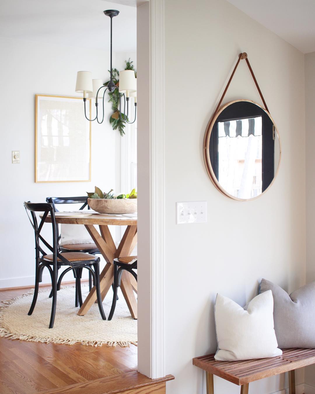 Rod Iron Chandelier with Fabric Shade – Traditional Pendant Lamp