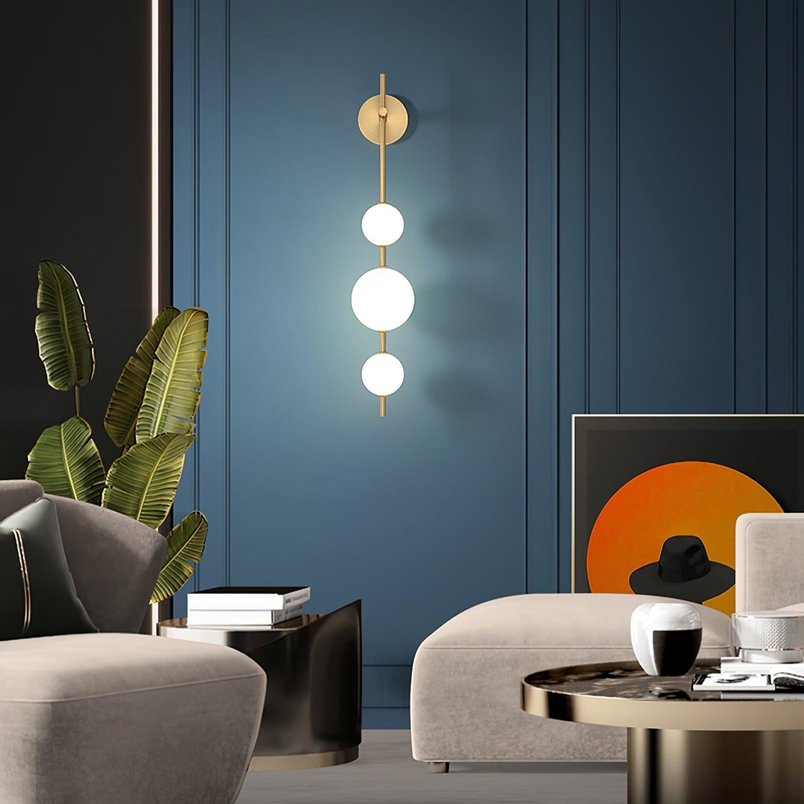 Globe-Shaped Vertical Wall Sconce | Wall-Mounted