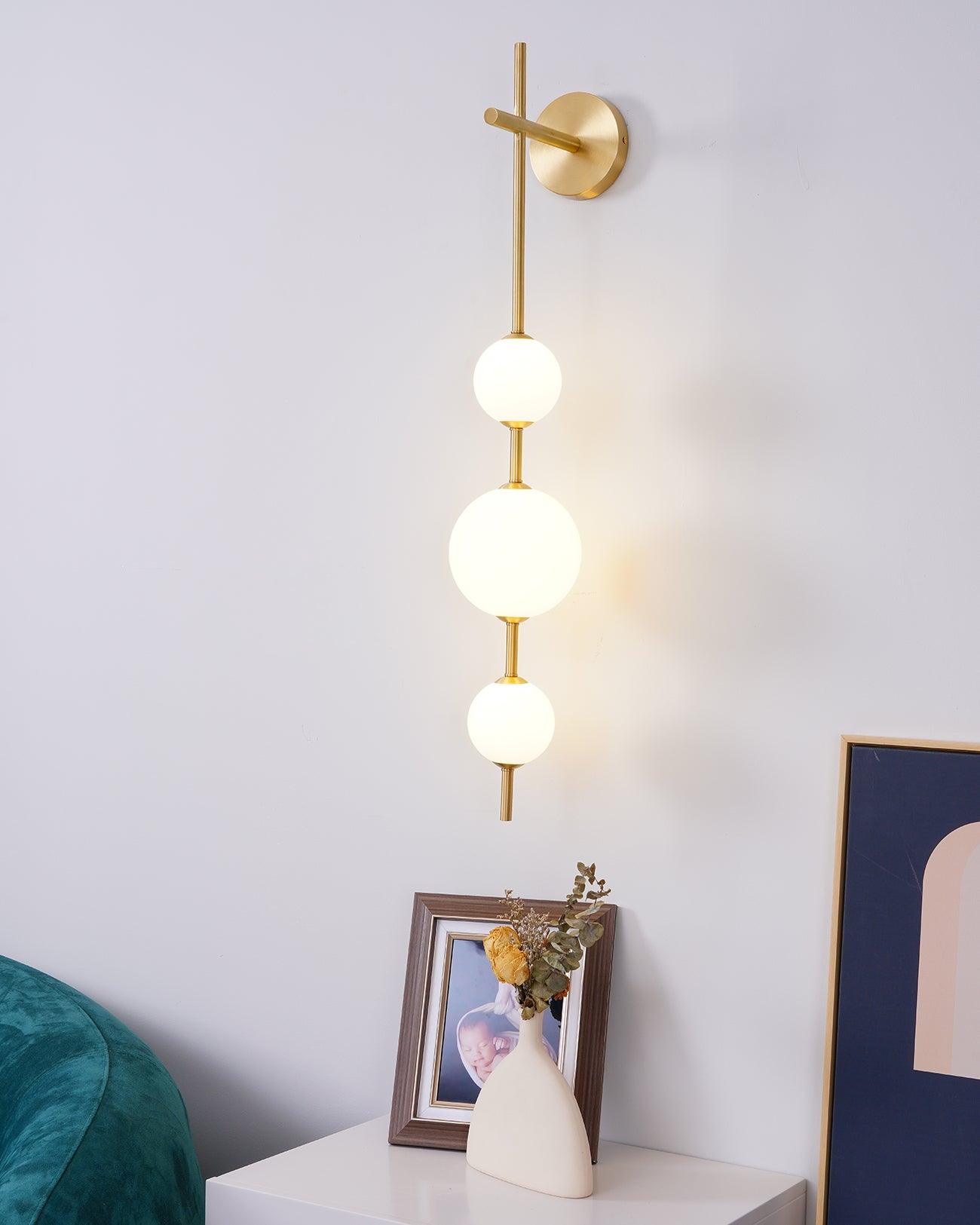 Globe-Shaped Vertical Wall Sconce | Wall-Mounted