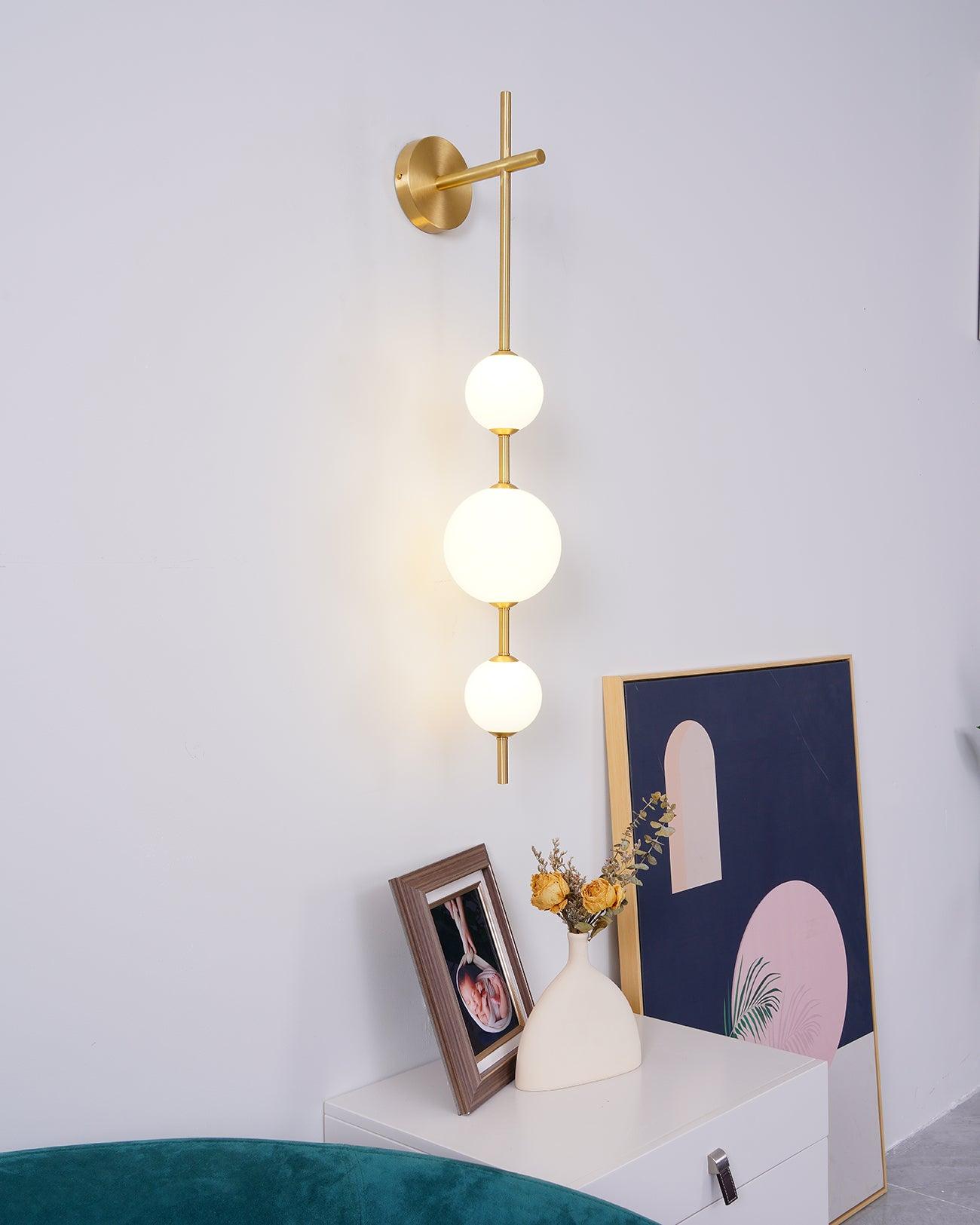 Globe-Shaped Vertical Wall Sconce | Wall-Mounted
