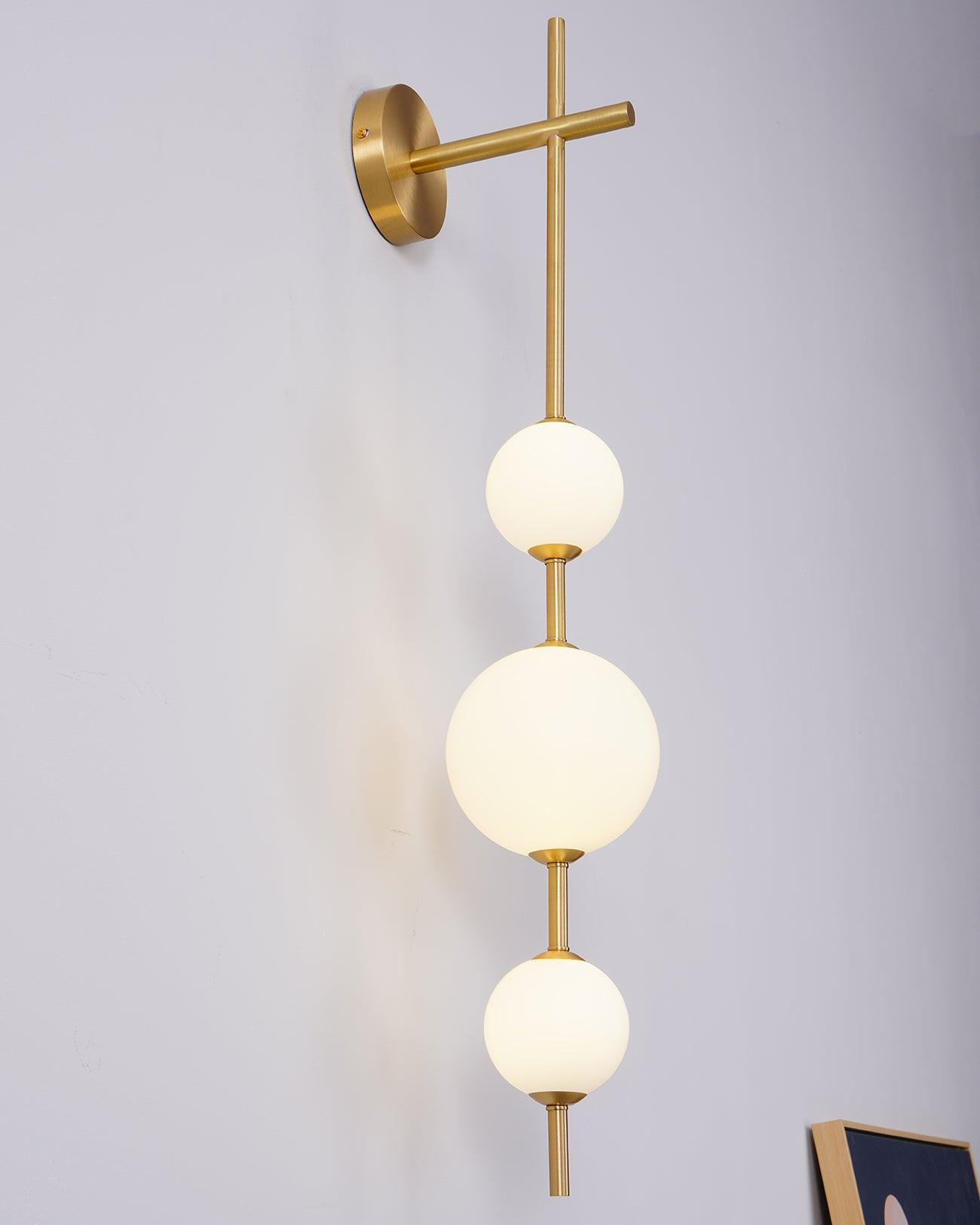 Globe-Shaped Vertical Wall Sconce | Wall-Mounted