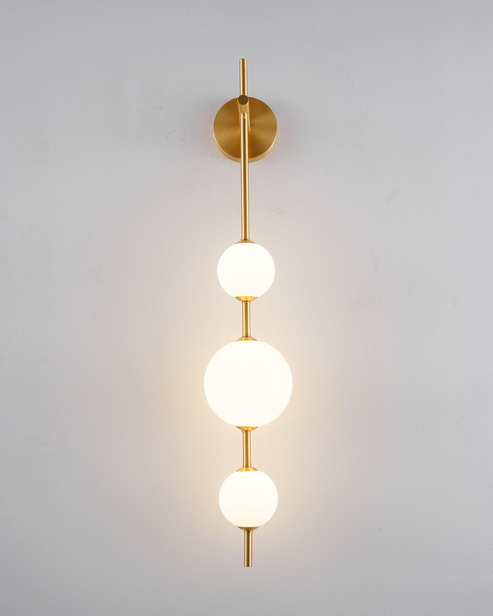 Globe-Shaped Vertical Wall Sconce | Wall-Mounted