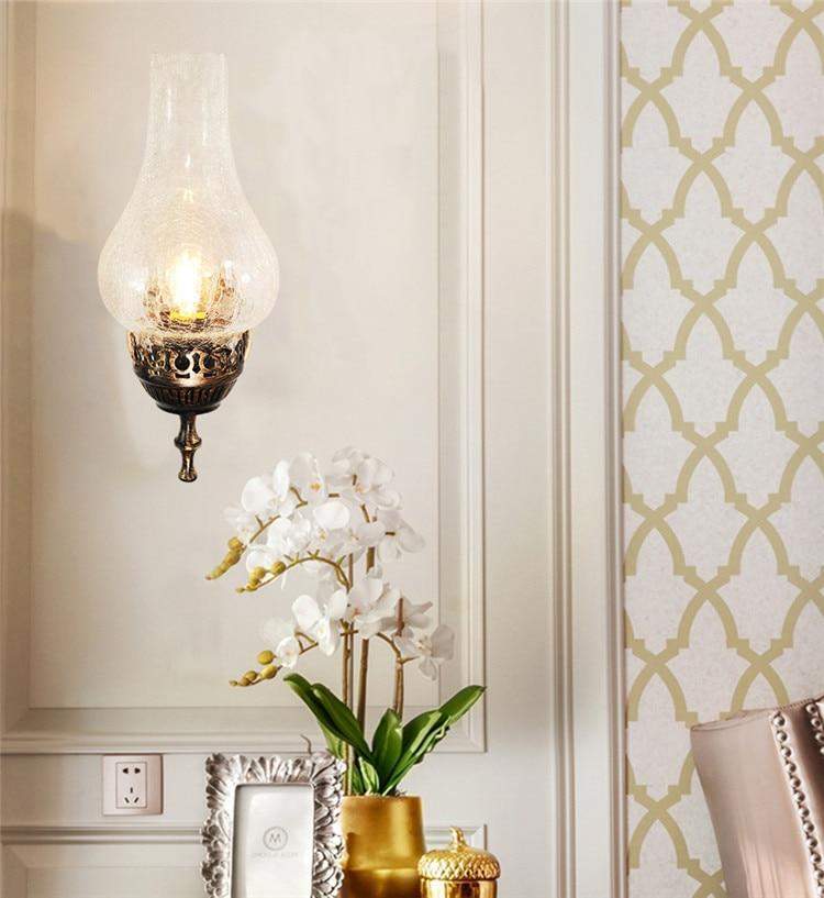 Rustic Antique Oil Wall Lamp – Classic Vintage Style Wall Fixture