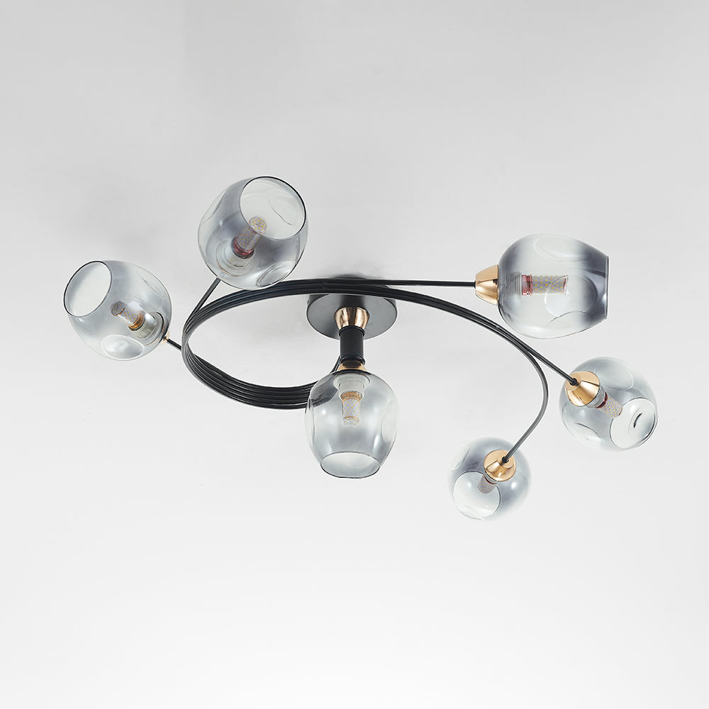 Stylish Glass Ceiling Fixture – Flush Mount Ceiling Light