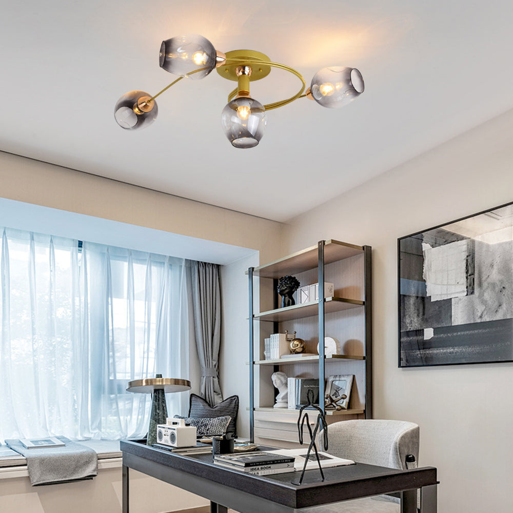 Stylish Glass Ceiling Fixture – Flush Mount Ceiling Light