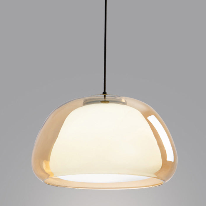 Jelly-Shaped Pendant Lamp | Milk Glass Shade