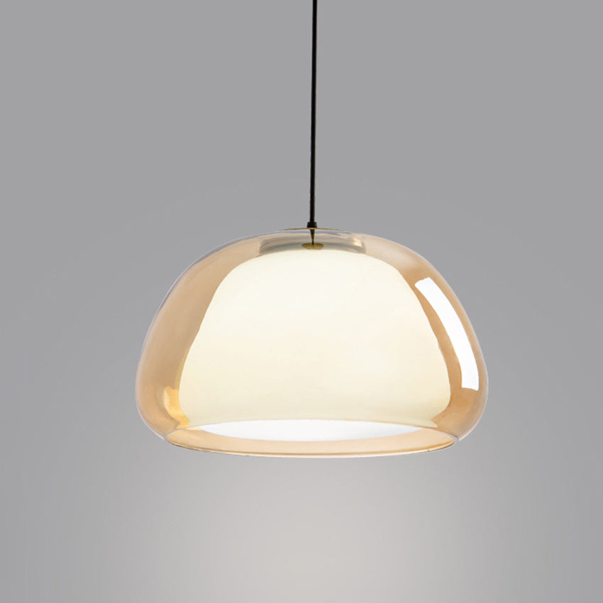 Jelly-Shaped Pendant Lamp | Milk Glass Shade