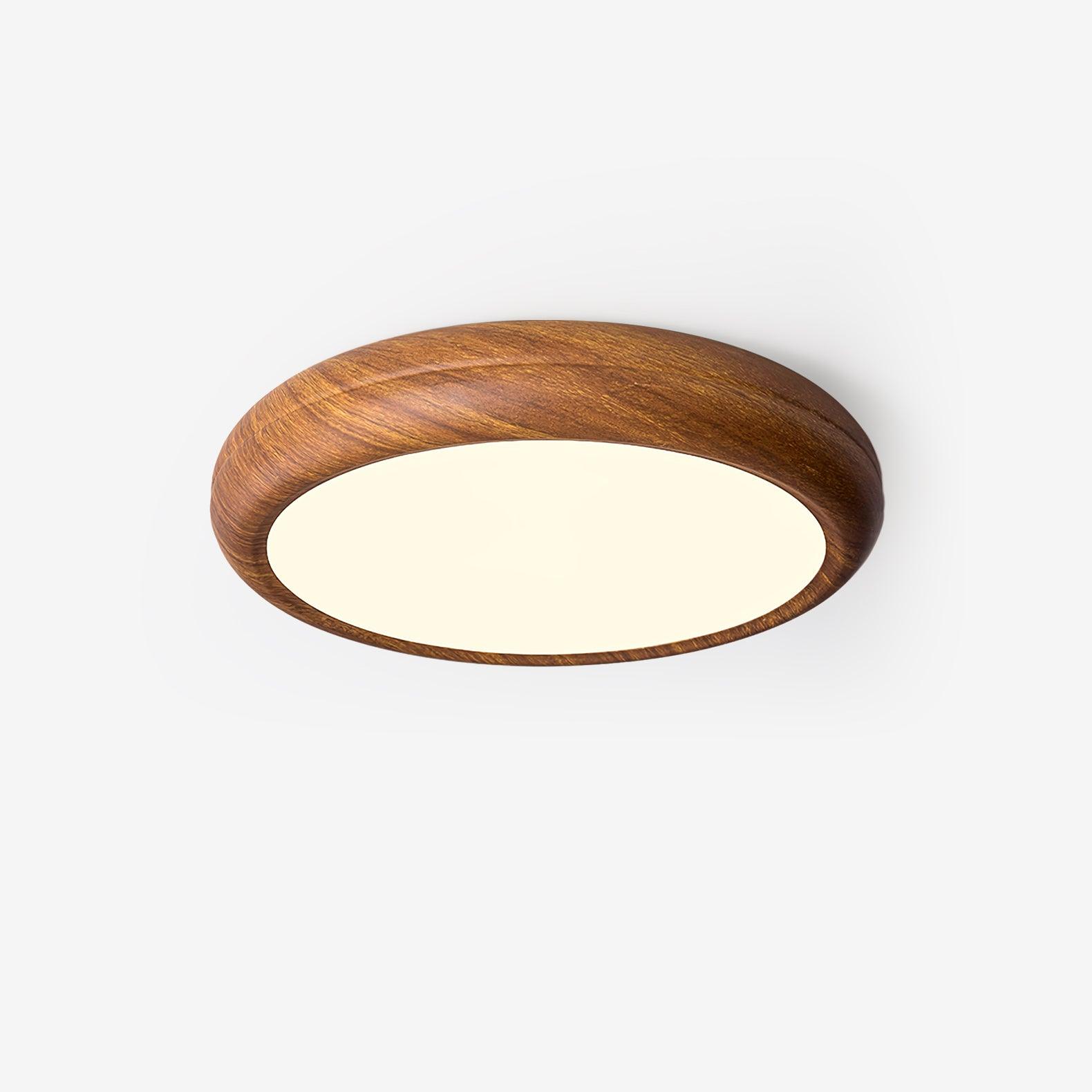 Mid-Century Round Ceiling Light | Wood Design Ceiling Lamp