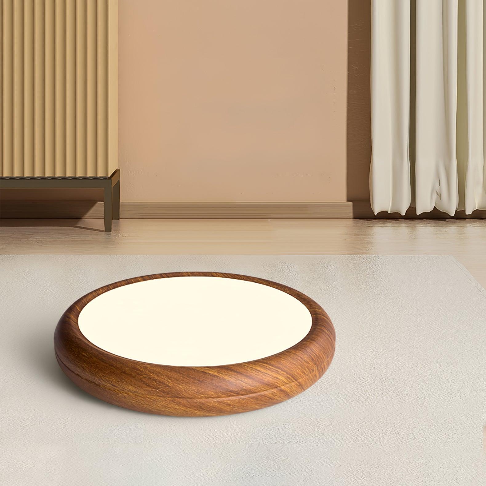 Mid-Century Round Ceiling Light | Wood Design Ceiling Lamp