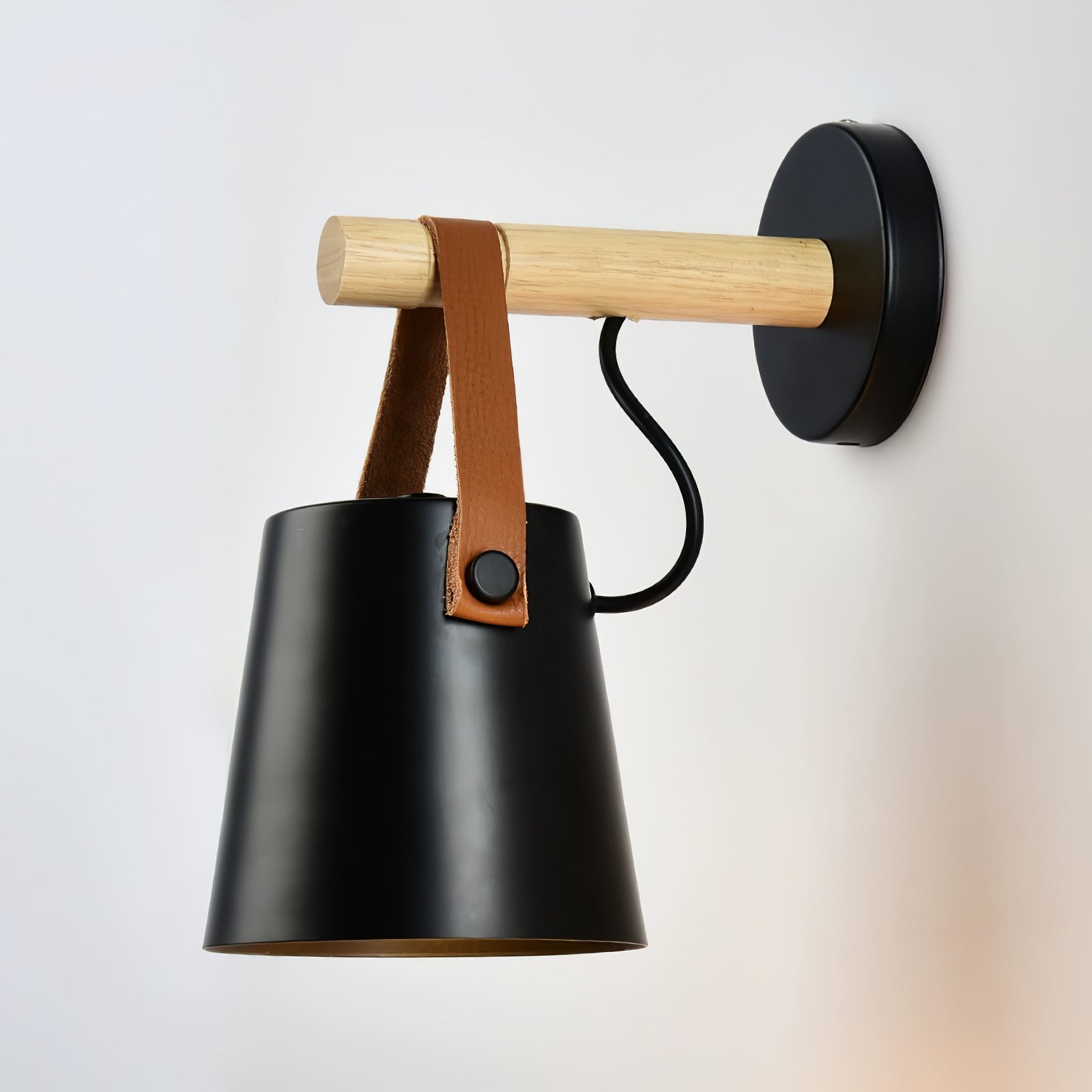 Wooden Cone Wall Sconce | Natural Wood Finish | Bedroom & Living Room