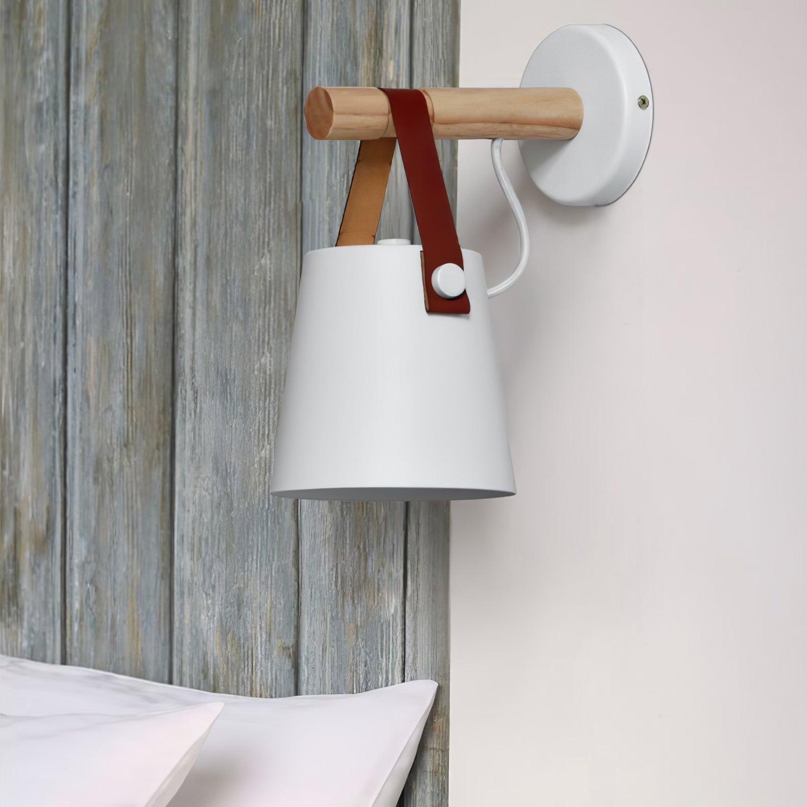 Wooden Cone Wall Sconce | Natural Wood Finish | Bedroom & Living Room