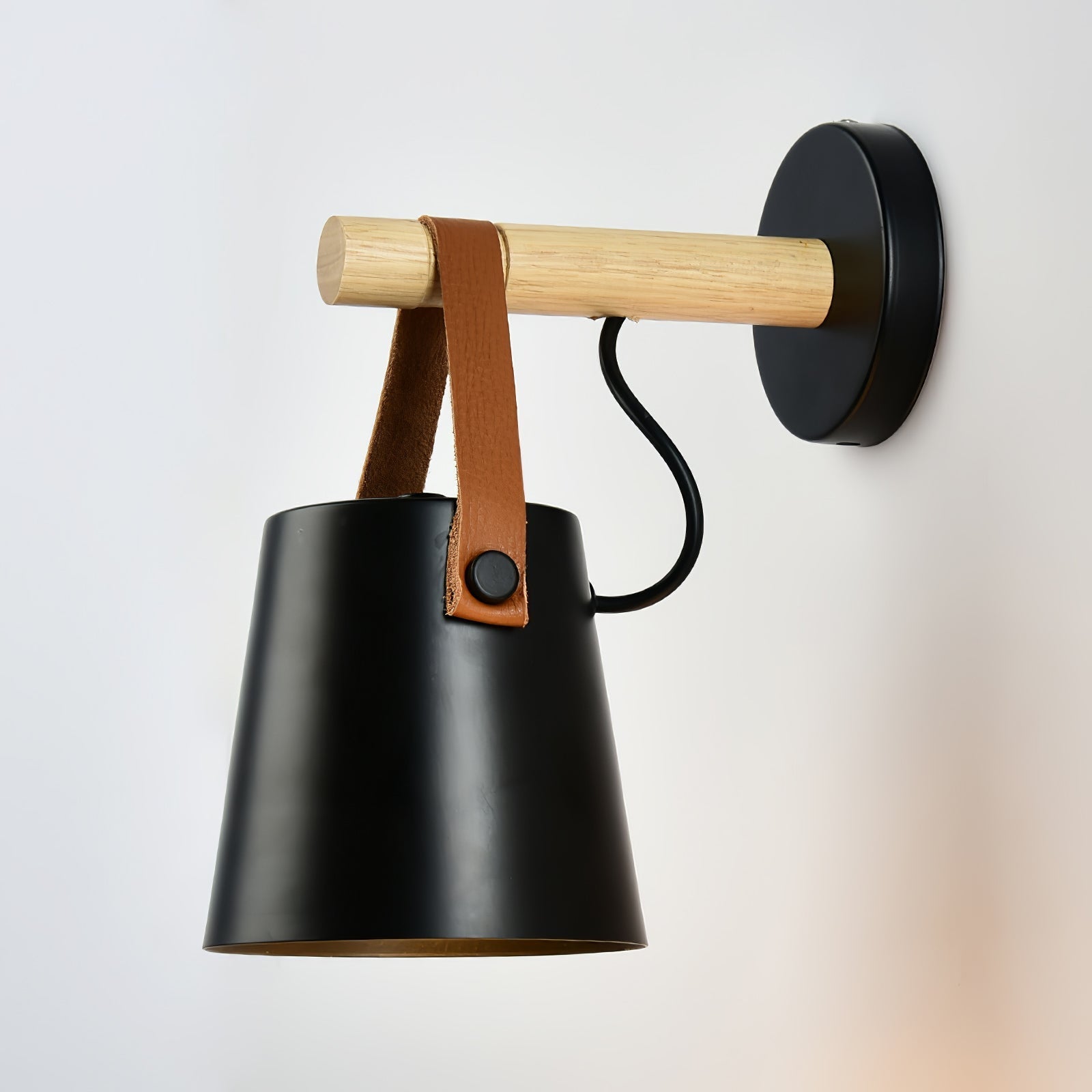 Wooden Cone Wall Sconce | Natural Wood Finish | Bedroom & Living Room
