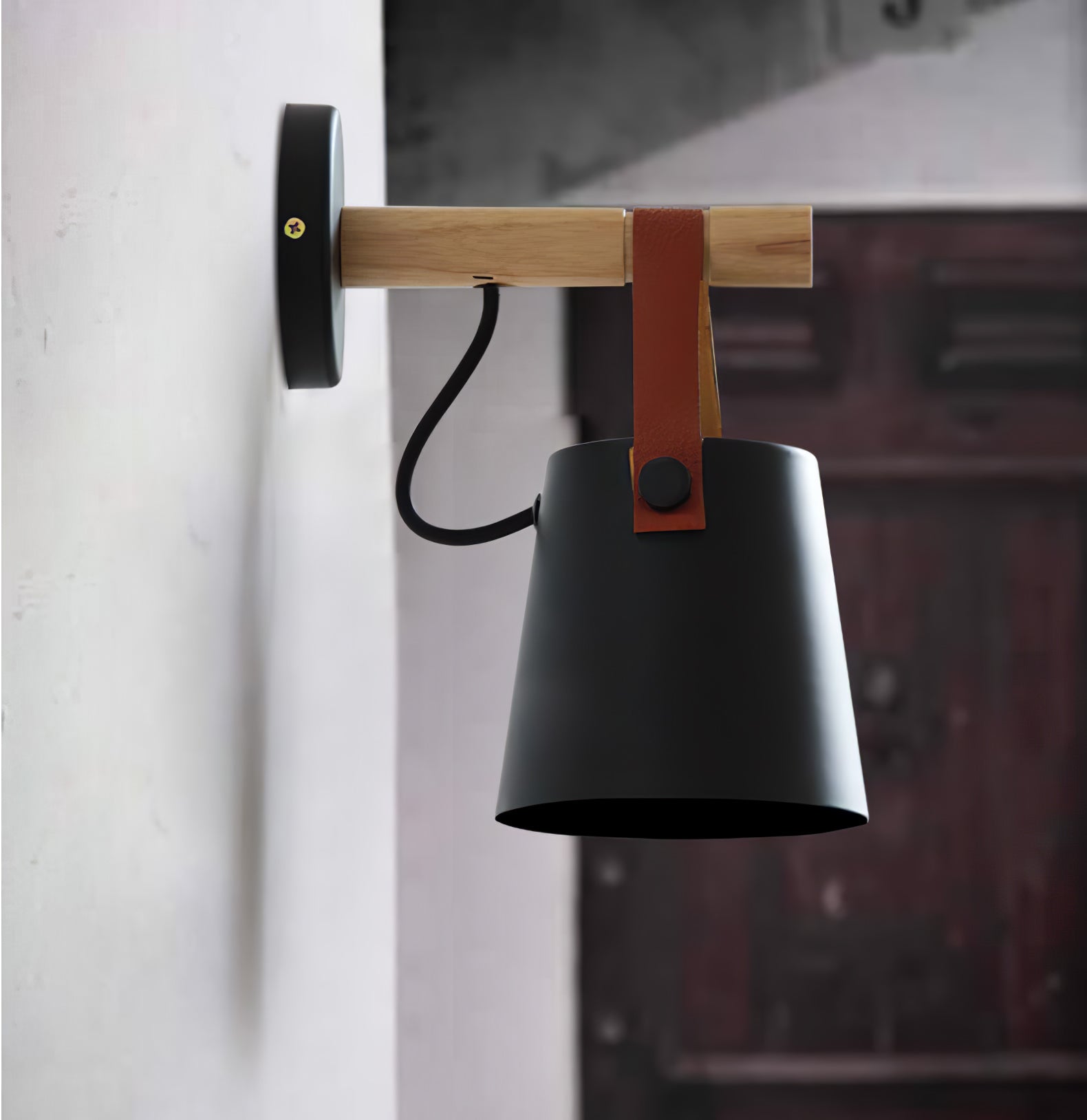 Wooden Cone Wall Sconce | Natural Wood Finish | Bedroom & Living Room