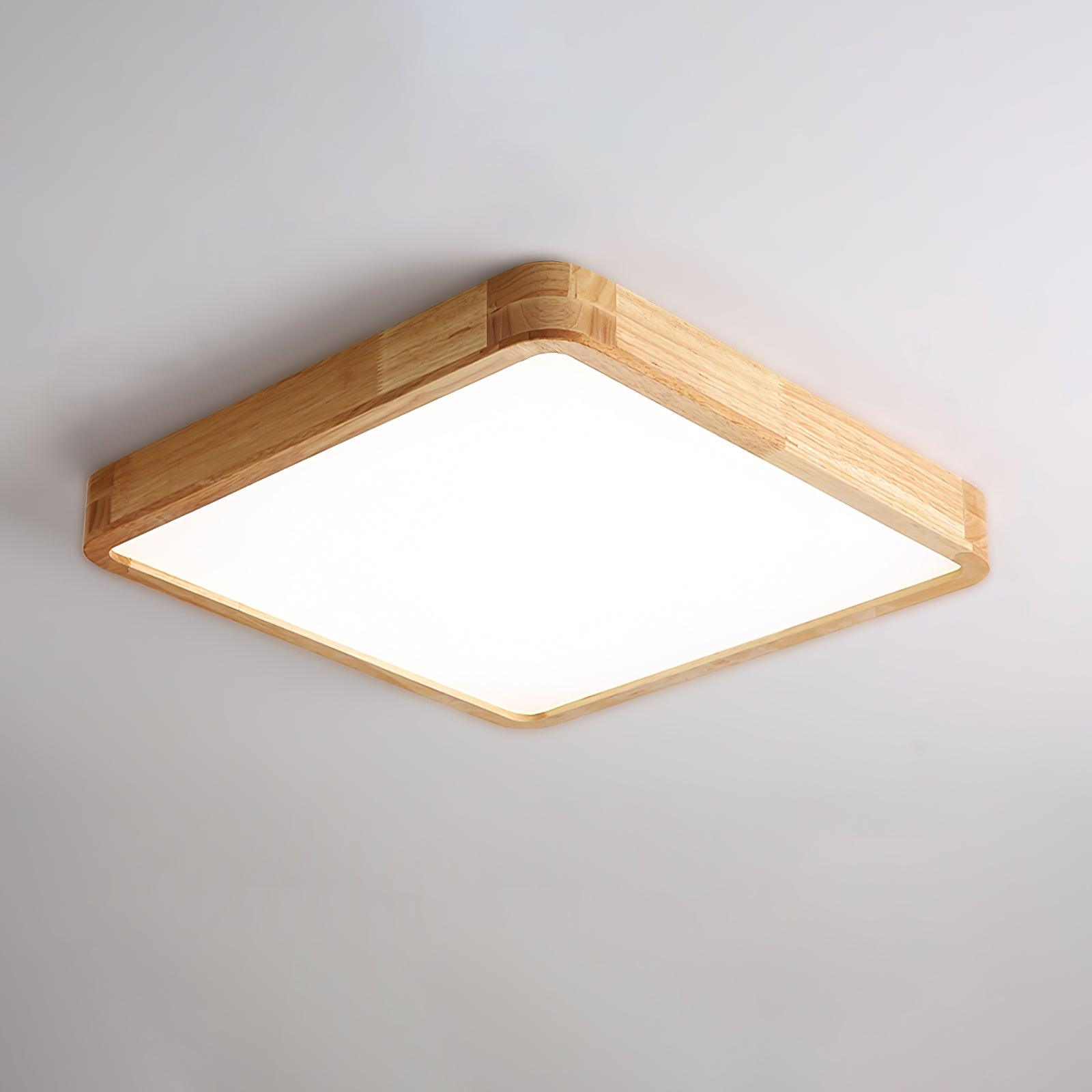 Scandinavian Wooden Ceiling Lamp - Geometric Design Home Lighting