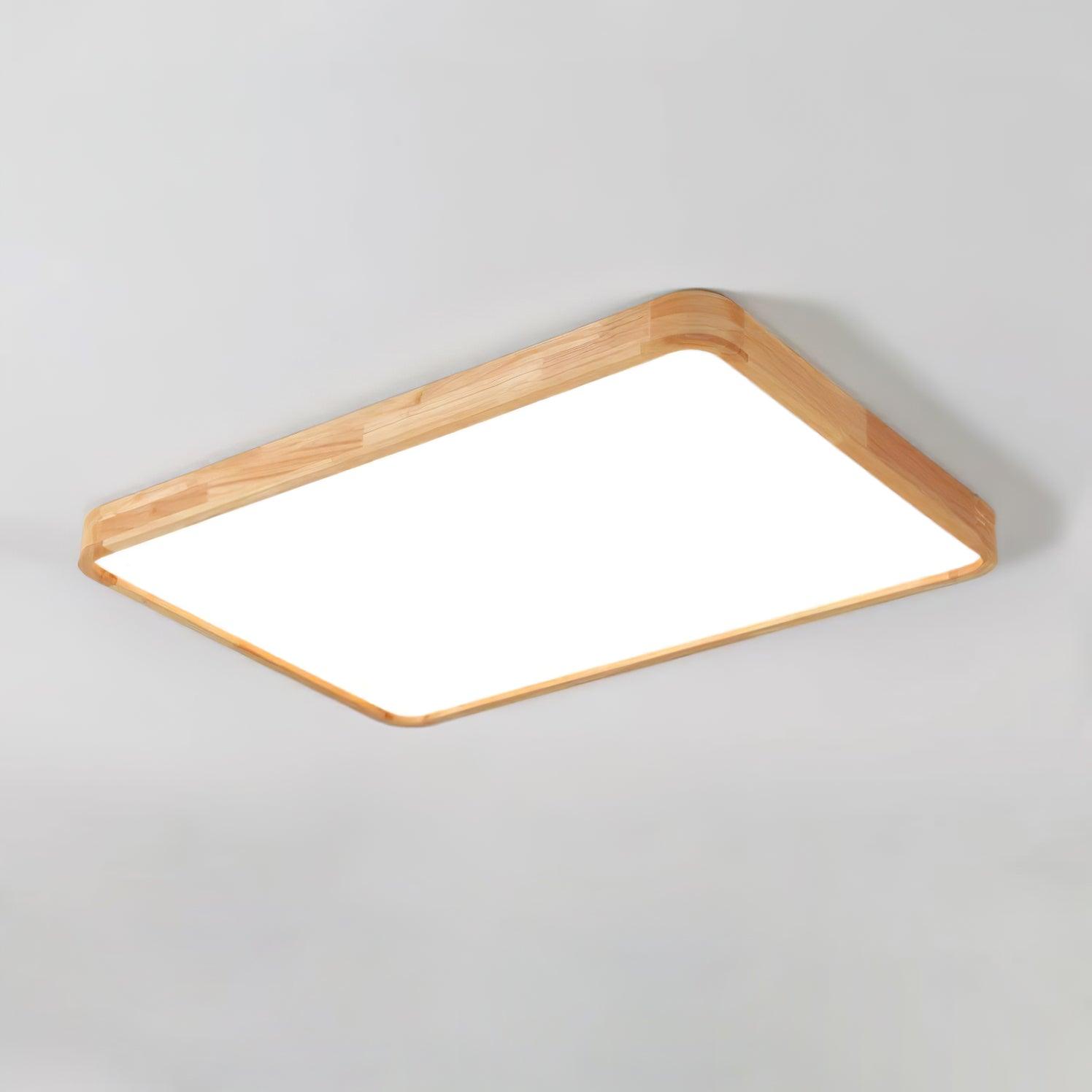 Scandinavian Wooden Ceiling Lamp - Geometric Design Home Lighting