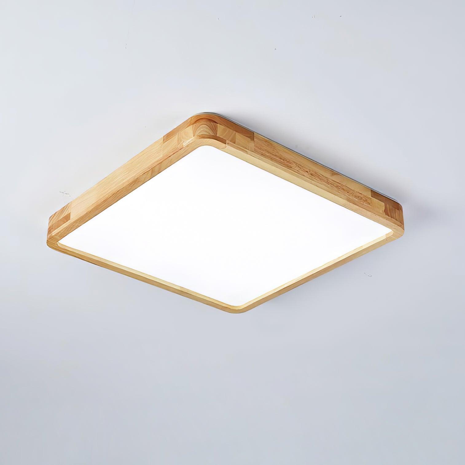 Scandinavian Wooden Ceiling Lamp - Geometric Design Home Lighting