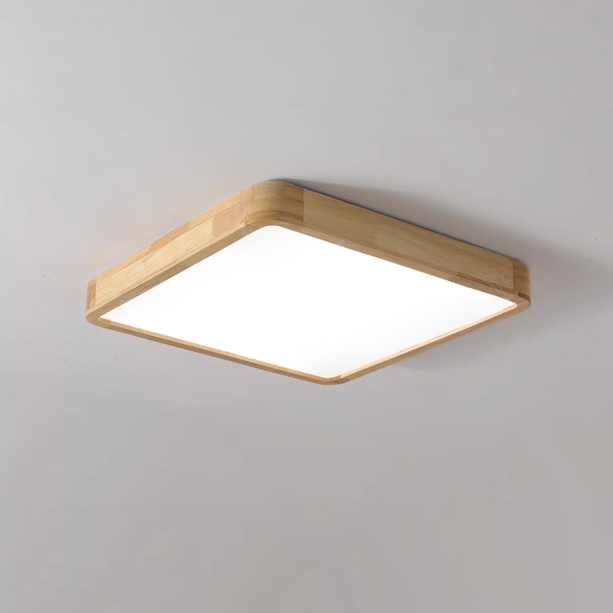 Scandinavian Wooden Ceiling Lamp - Geometric Design Home Lighting