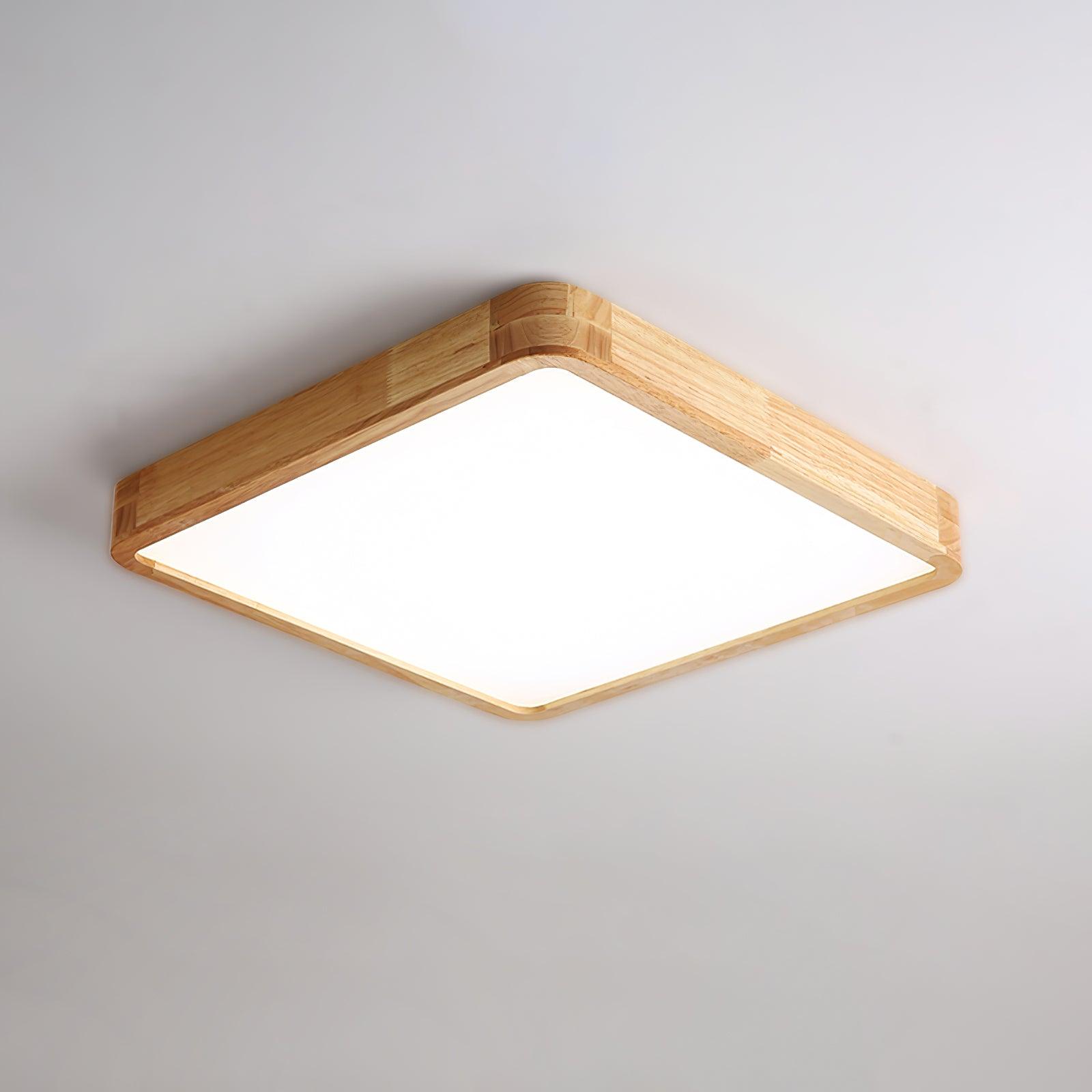 Scandinavian Wooden Ceiling Lamp - Geometric Design Home Lighting