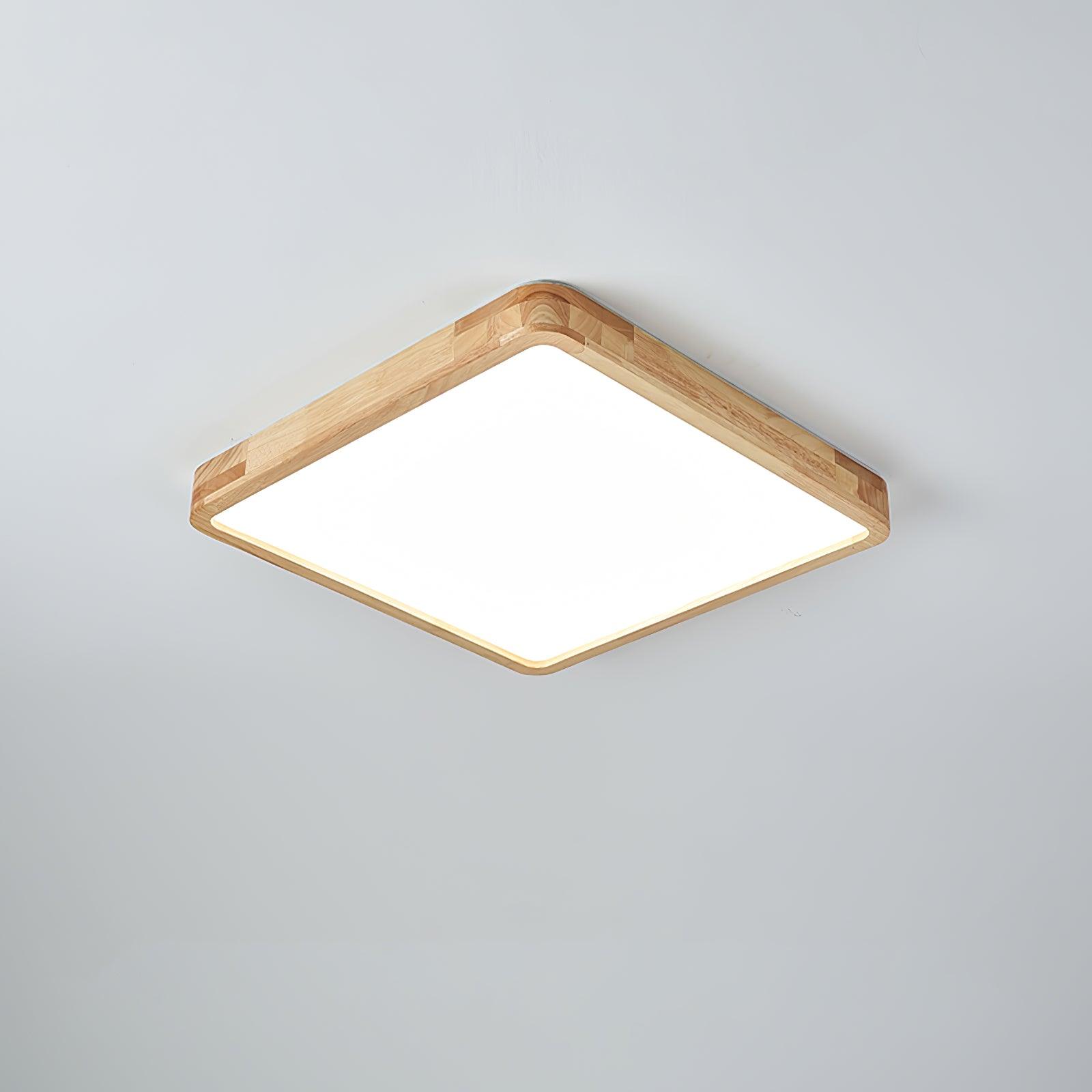 Scandinavian Wooden Ceiling Lamp - Geometric Design Home Lighting