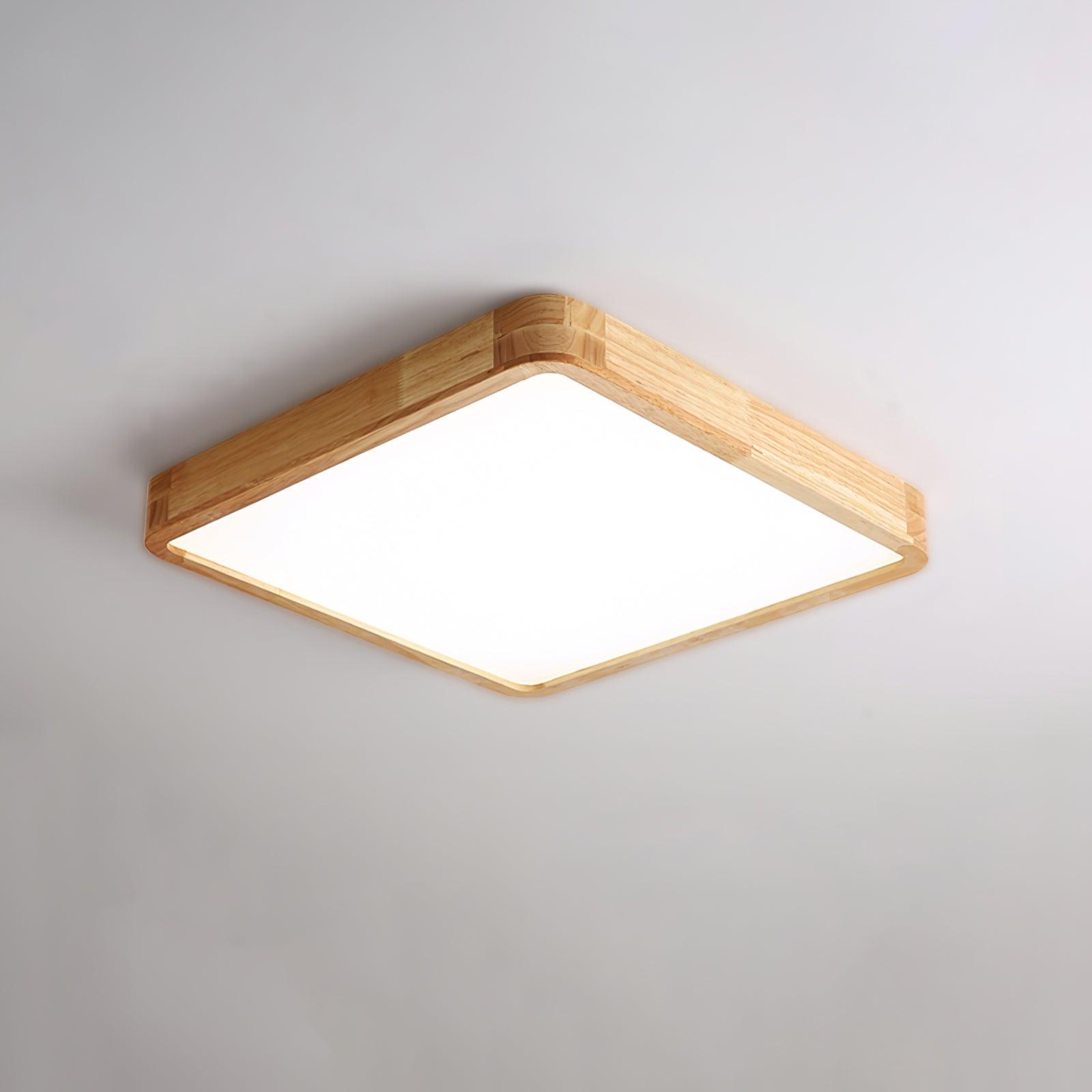 Scandinavian Wooden Ceiling Lamp - Geometric Design Home Lighting