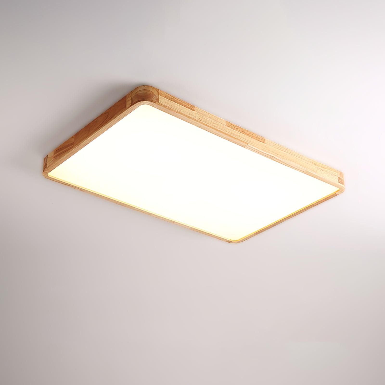 Scandinavian Wooden Ceiling Lamp - Geometric Design Home Lighting