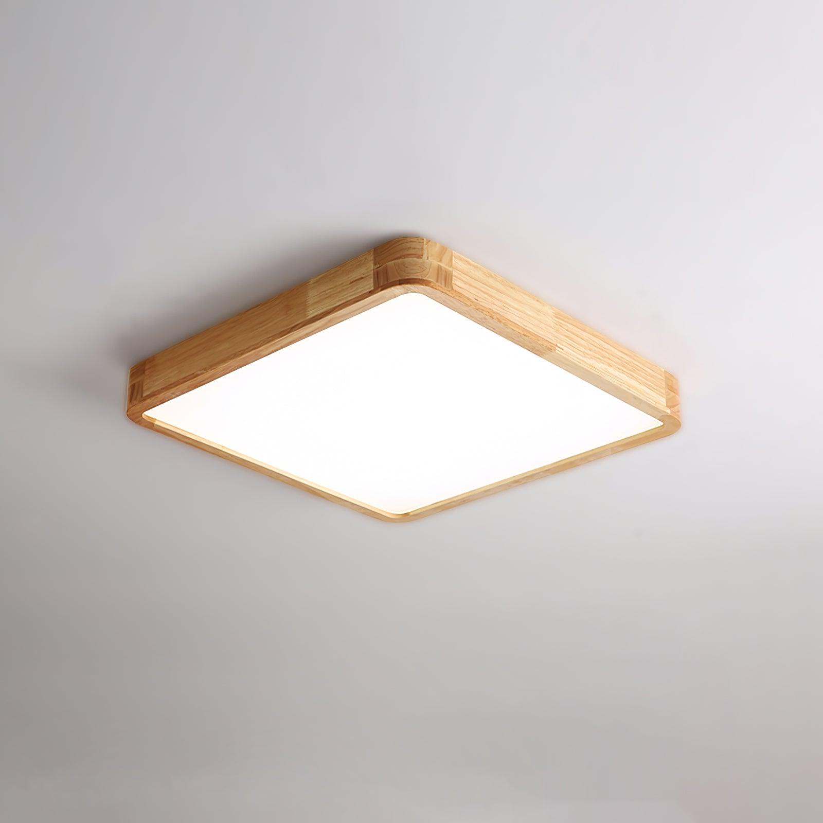 Scandinavian Wooden Ceiling Lamp - Geometric Design Home Lighting
