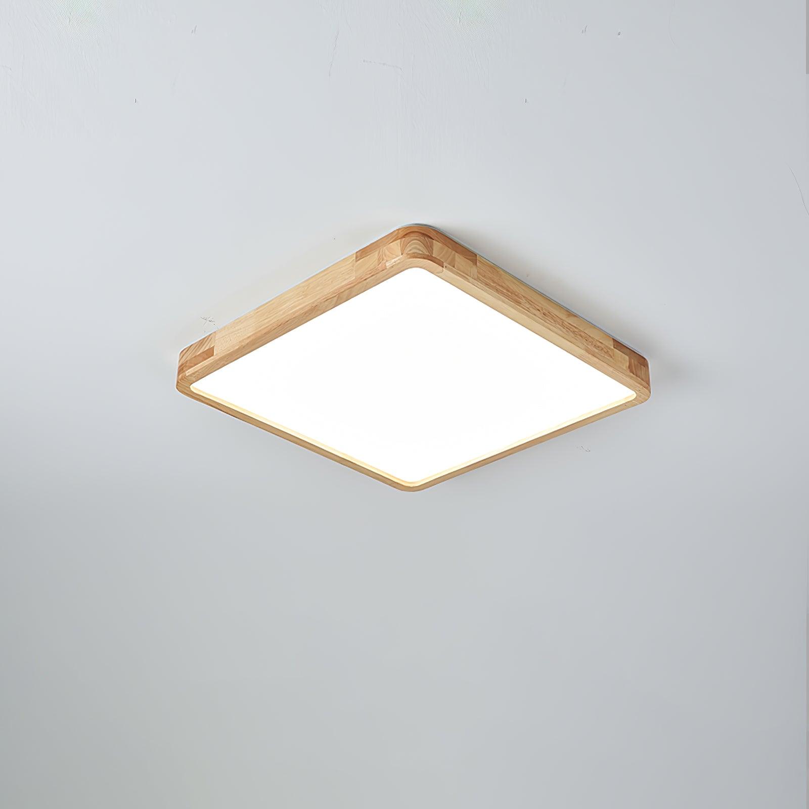 Scandinavian Wooden Ceiling Lamp - Geometric Design Home Lighting