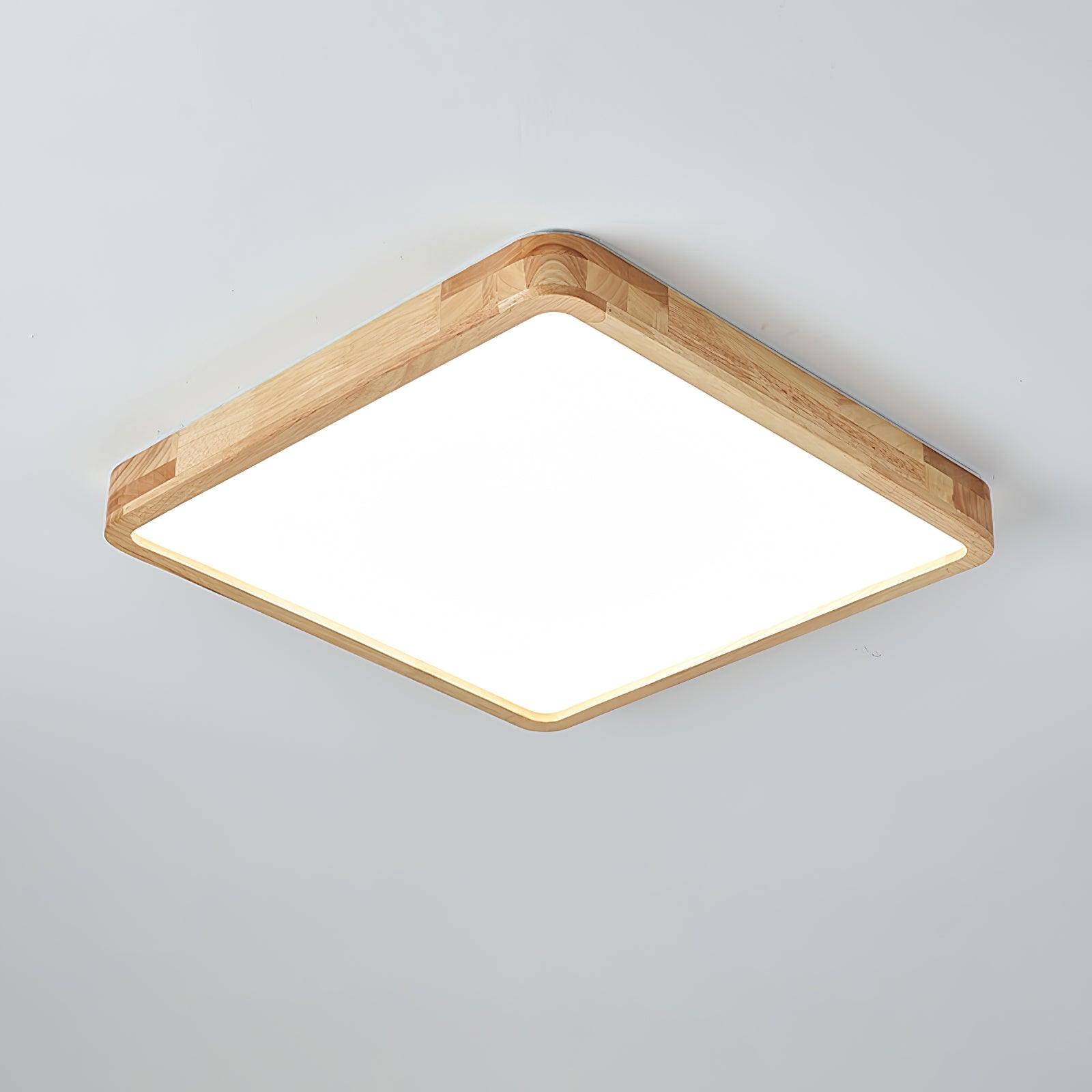Scandinavian Wooden Ceiling Lamp - Geometric Design Home Lighting