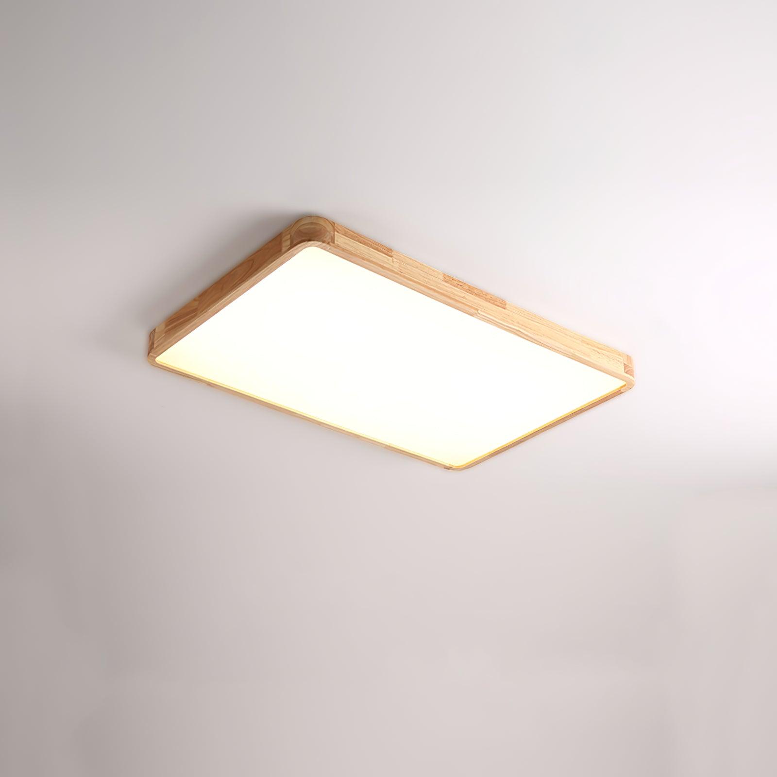 Scandinavian Wooden Ceiling Lamp - Geometric Design Home Lighting