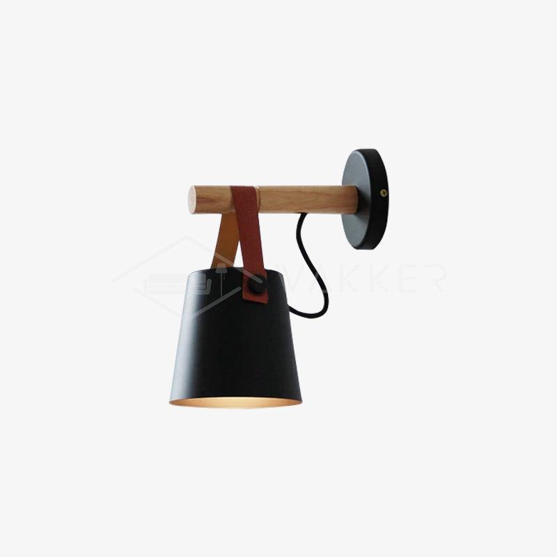 Wooden Cone Wall Sconce | Natural Wood Finish | Bedroom & Living Room