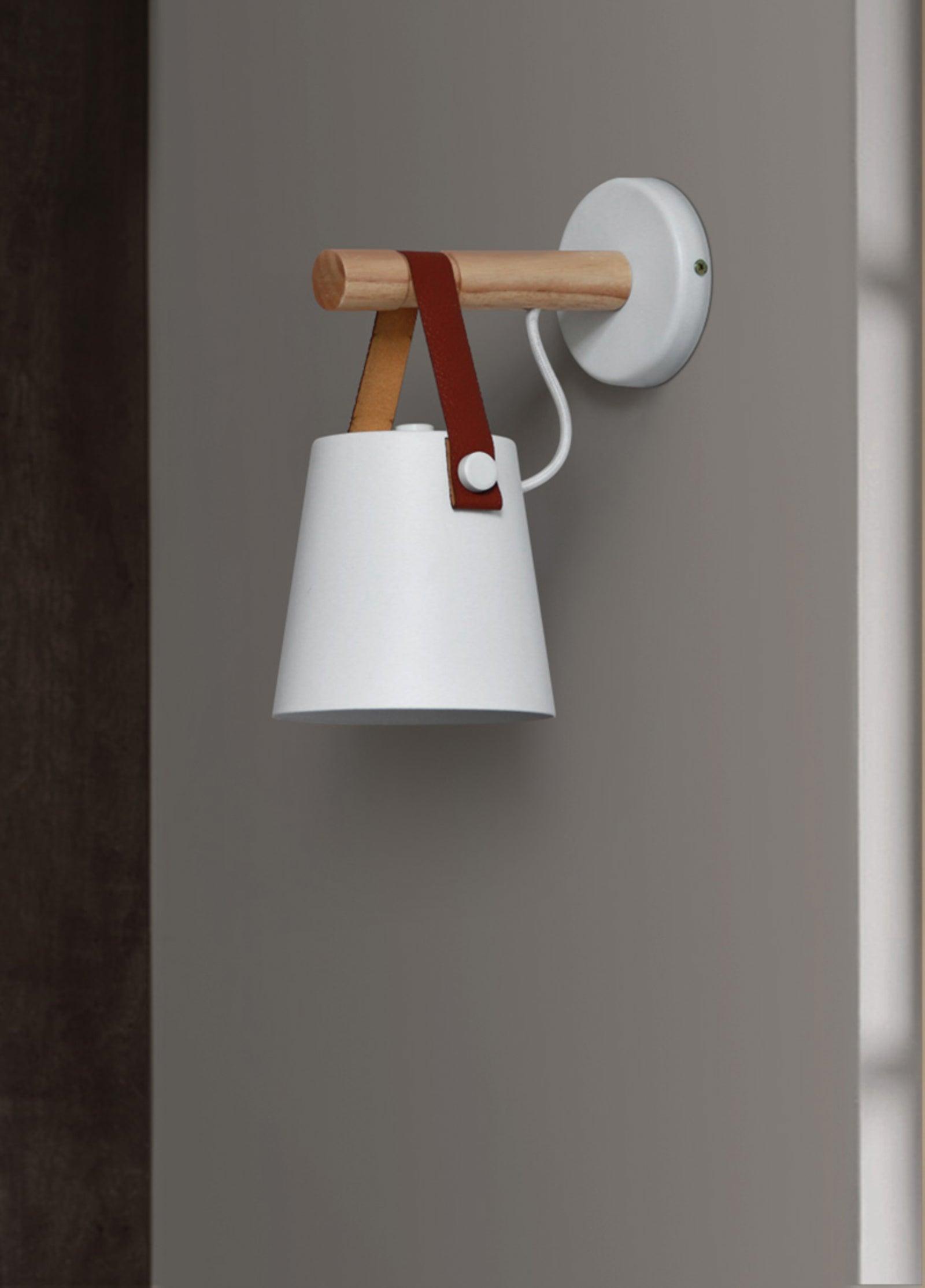 Wooden Cone Wall Sconce | Natural Wood Finish | Bedroom & Living Room