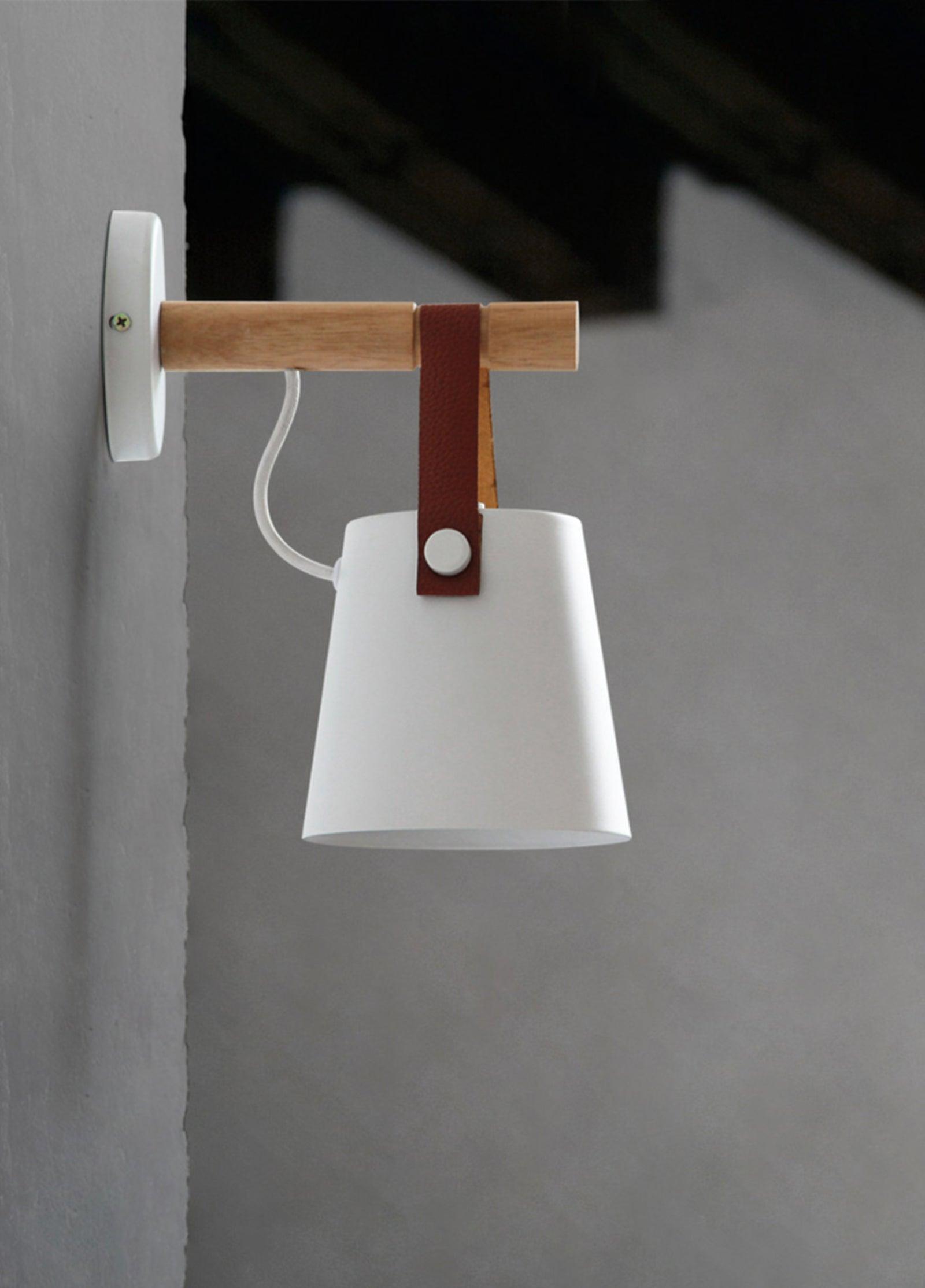 Wooden Cone Wall Sconce | Natural Wood Finish | Bedroom & Living Room