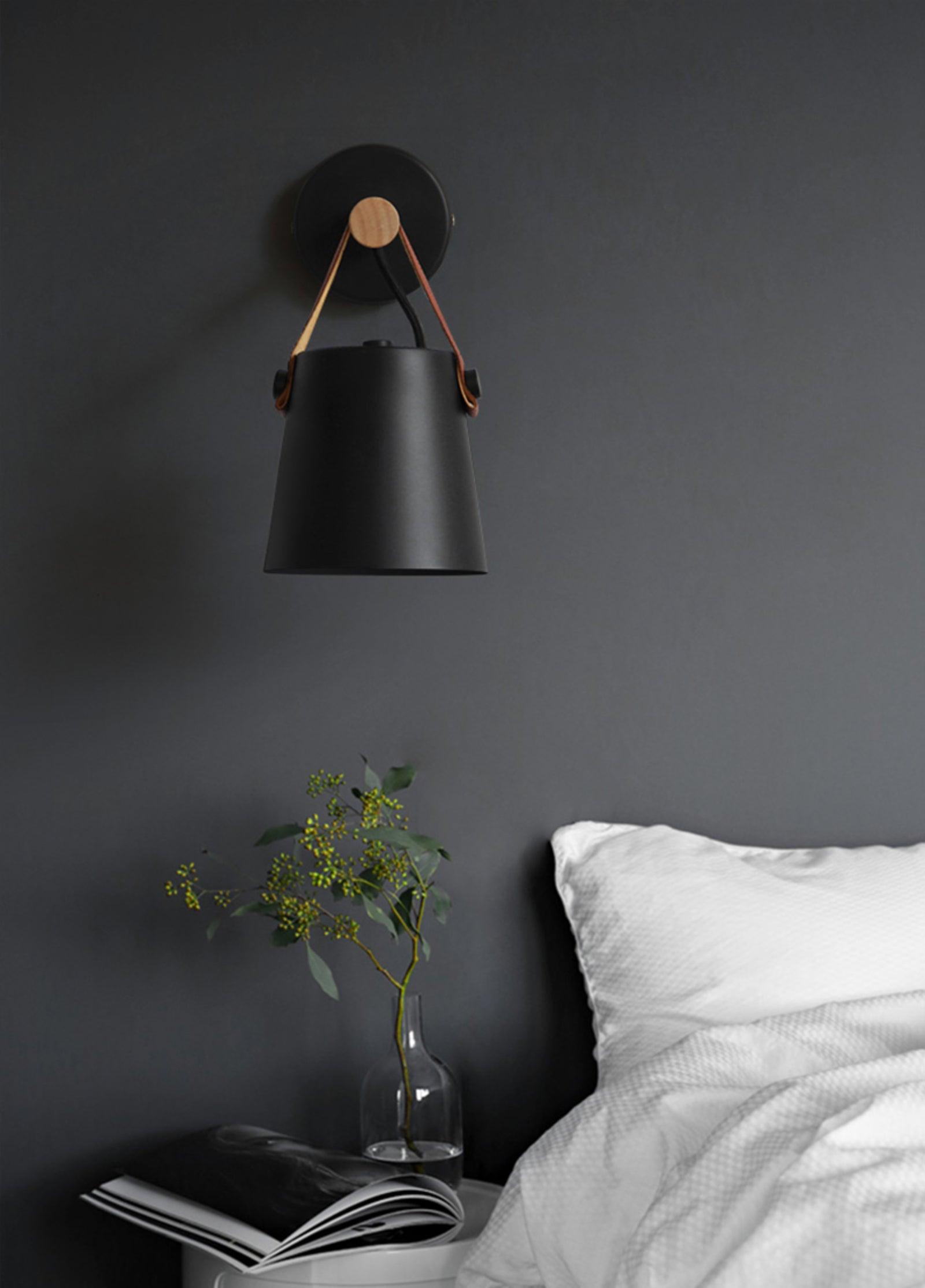 Wooden Cone Wall Sconce | Natural Wood Finish | Bedroom & Living Room