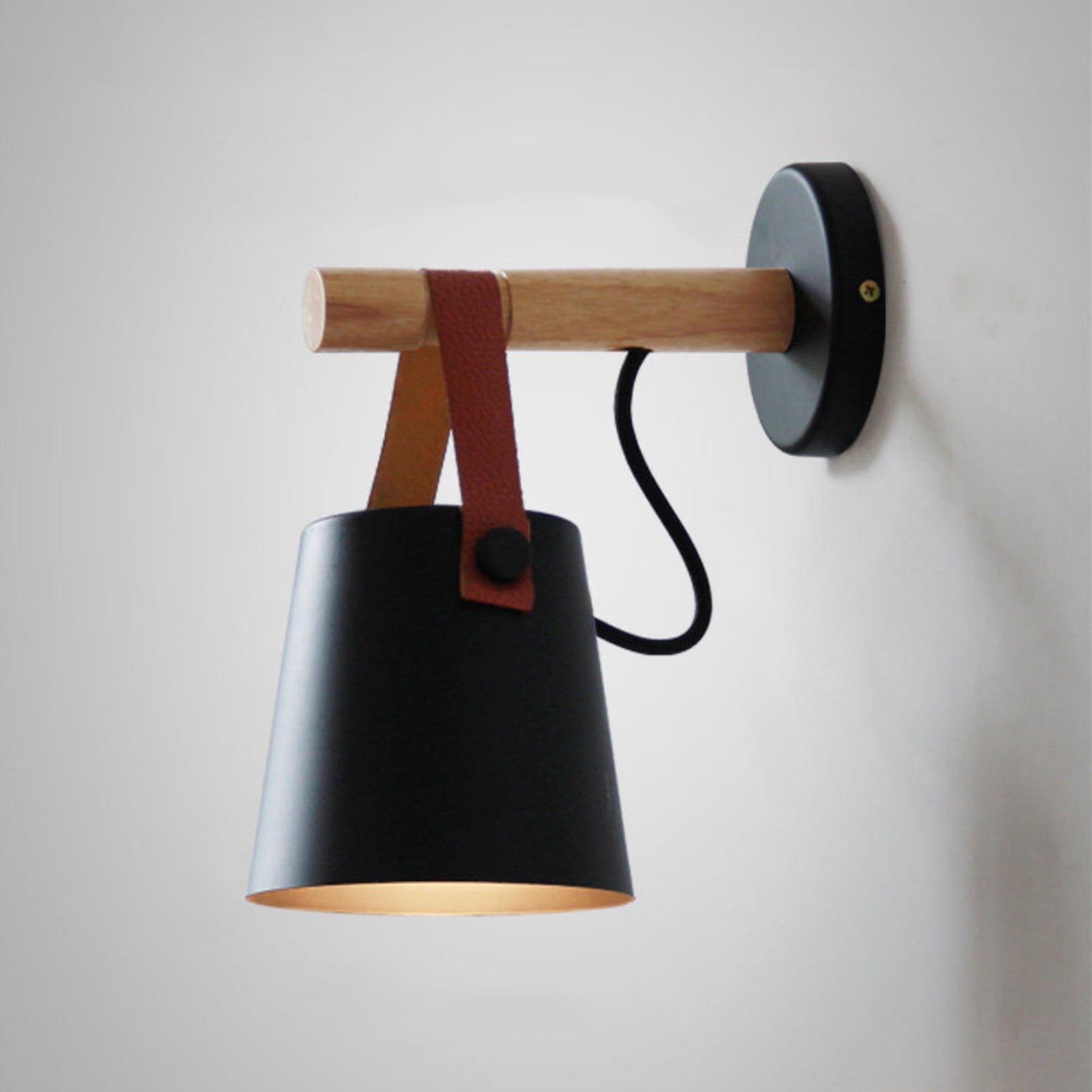Wooden Cone Wall Sconce | Natural Wood Finish | Bedroom & Living Room