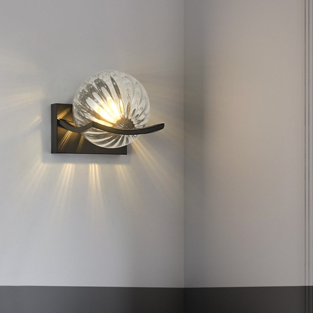 Clear Glass LED Wall Light | Wall-Mounted